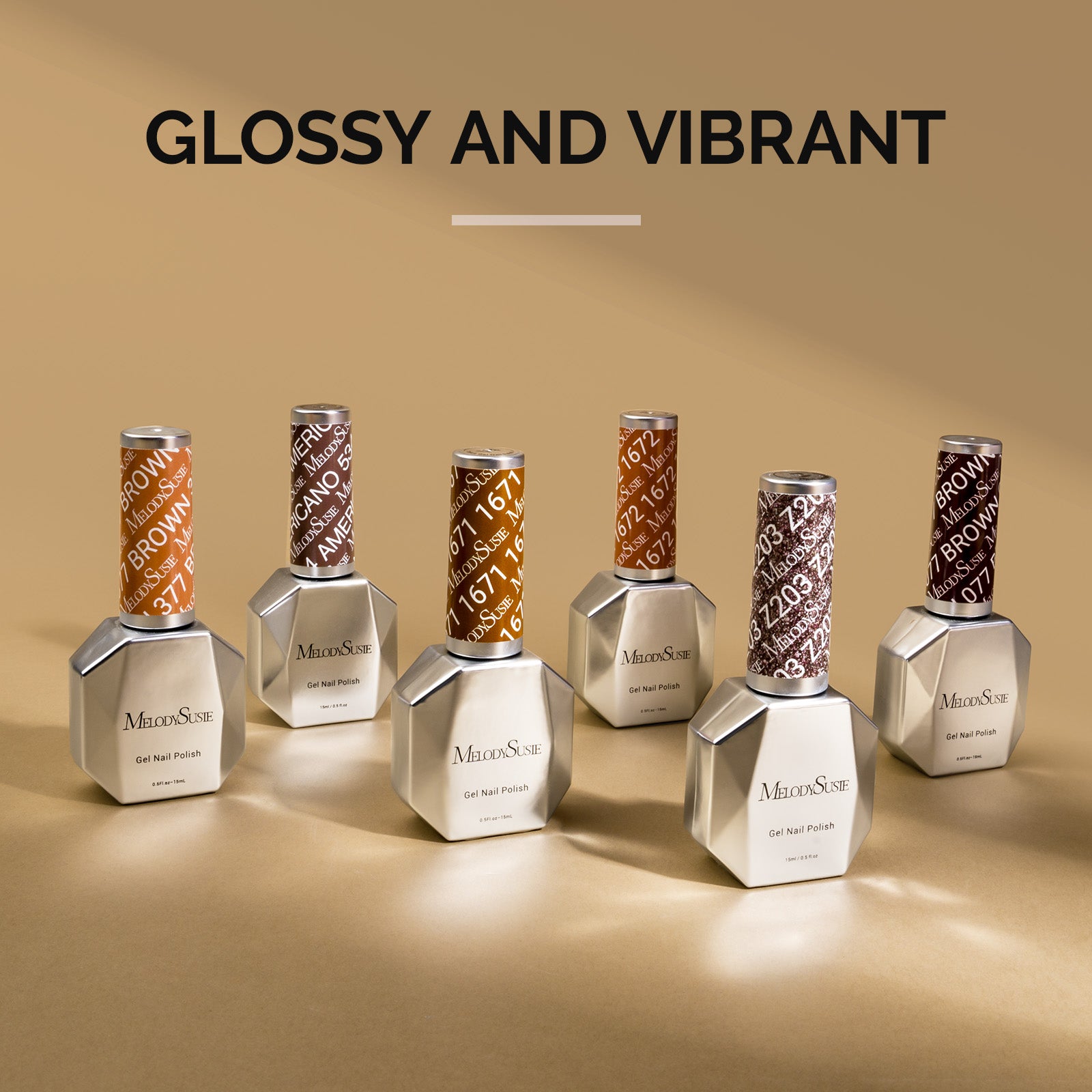 6 Colors TPO-Free Thick Gel Nail Polish Set 15ml - Chocolate Brown