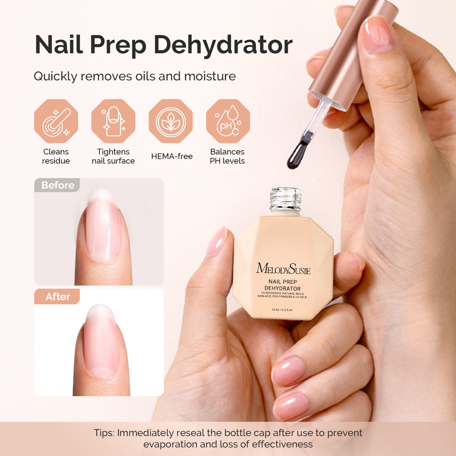 15ml Nail Dehydrator & Primer & Gel Essentials