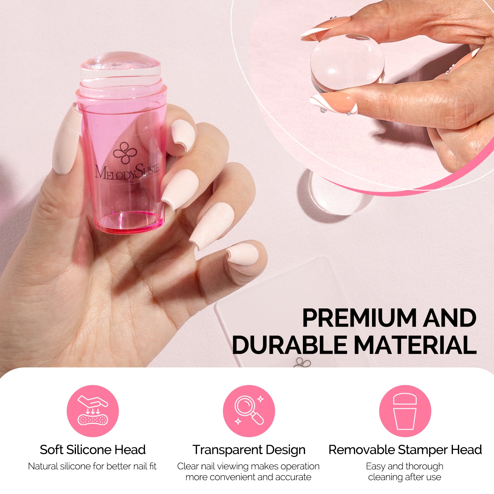 French Nail Stamper Kit 2PCS - Pink