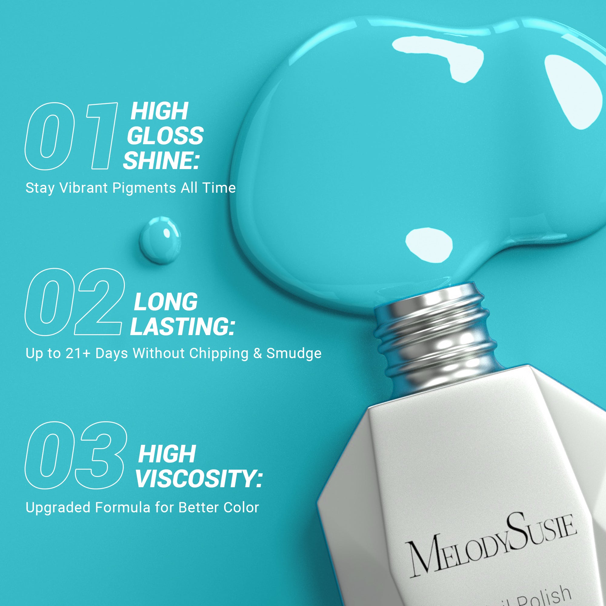 N301 Surf Blue - TPO-Free Thick Gel Nail Polish(15ml)