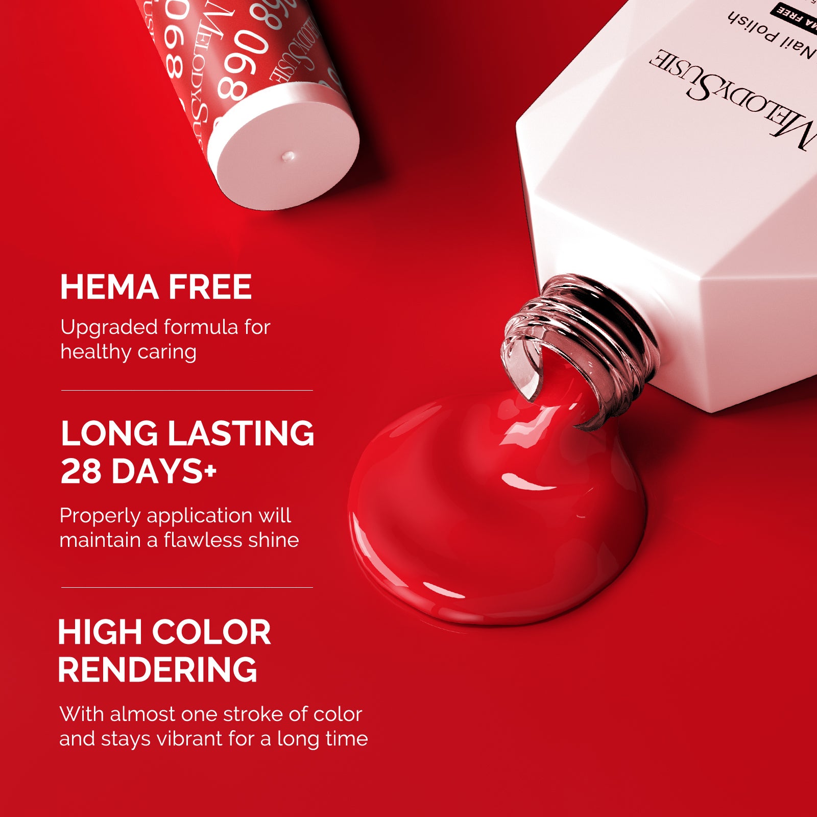 068 Sweety Red - HEMA-Free Gel Nail Polish 0.5 fl oz/15ml