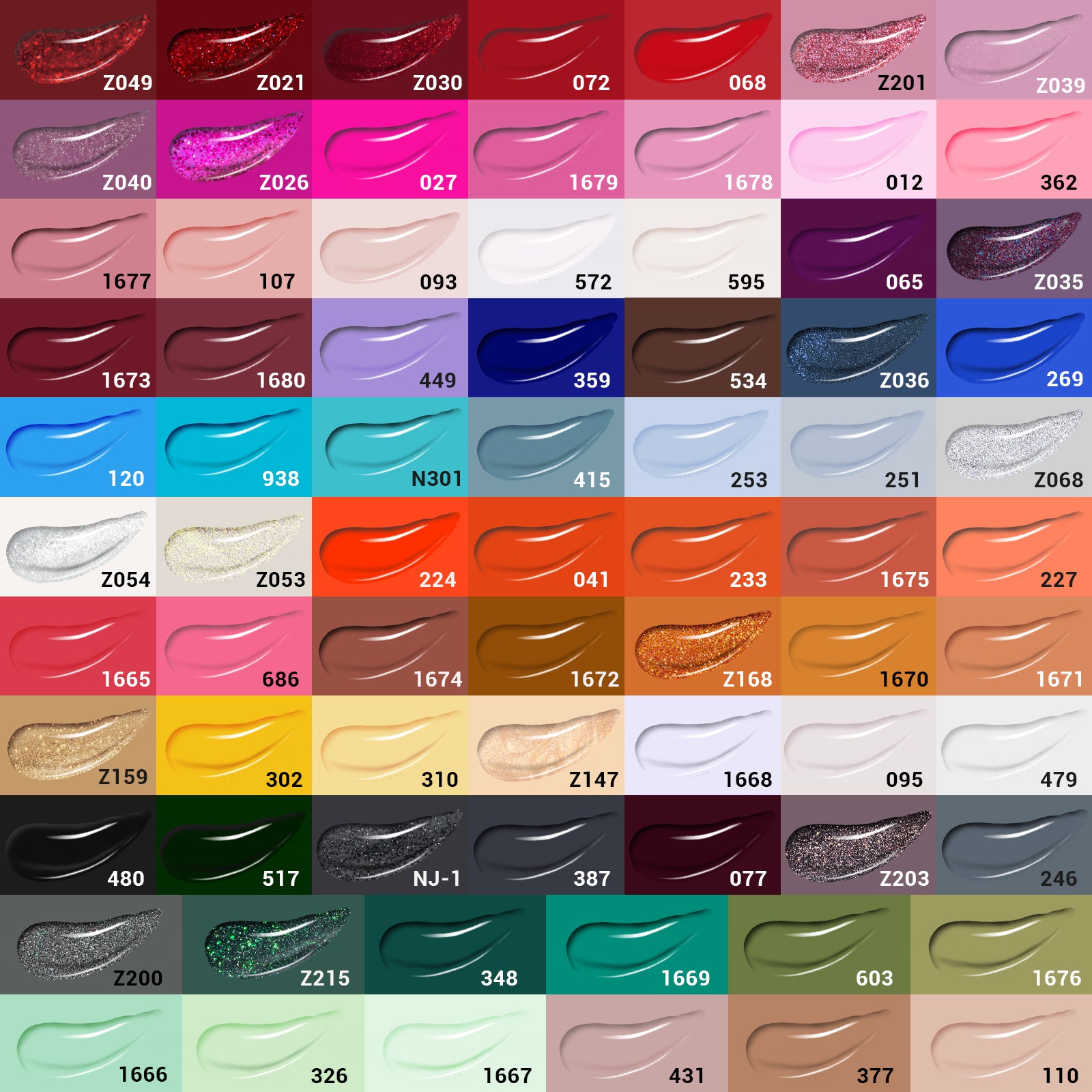 15ml Thick TPO-Free Gel Nail Polish Gift Box - 75 Colors