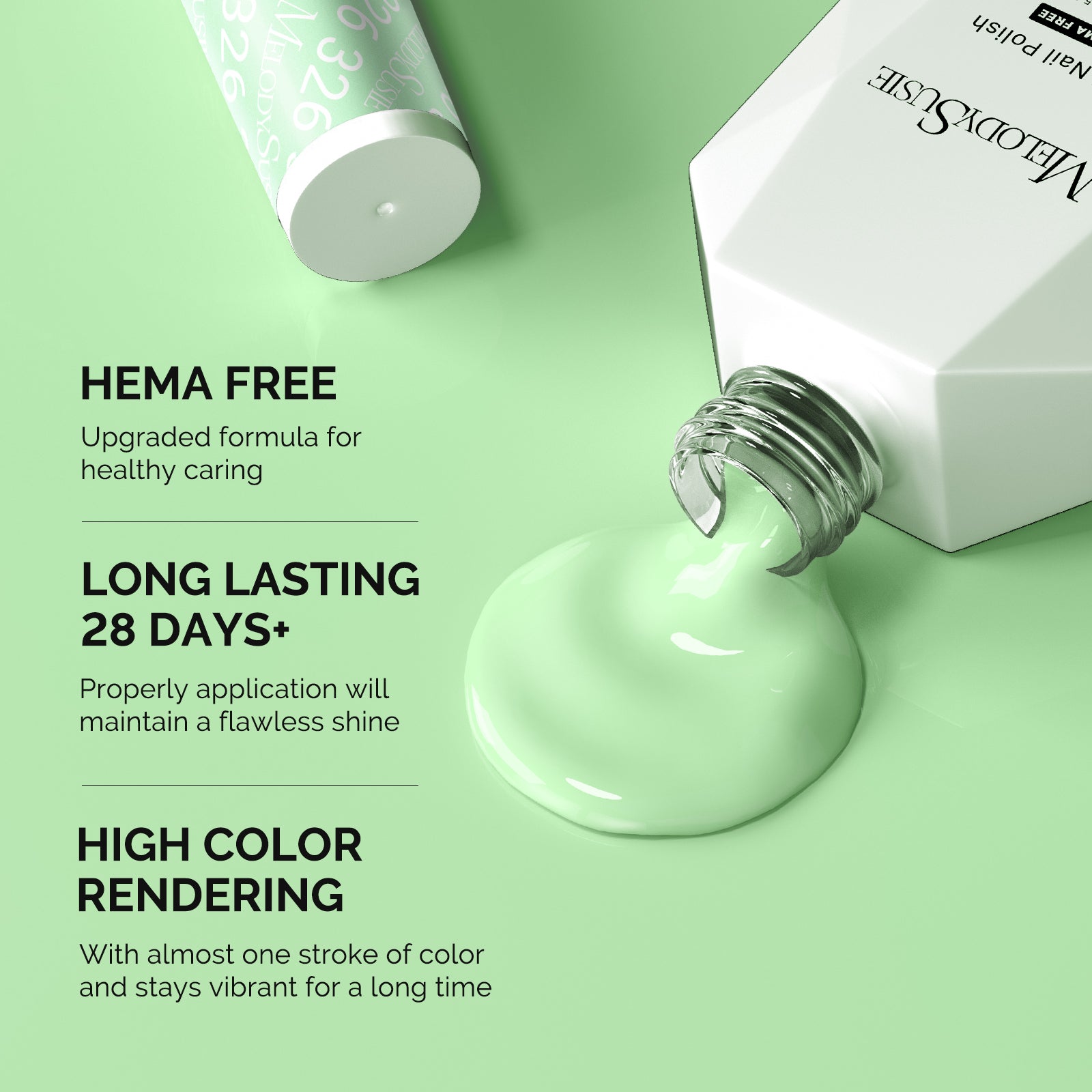326 Light Green - HEMA-Free Gel Nail Polish 0.5 fl oz/15ml