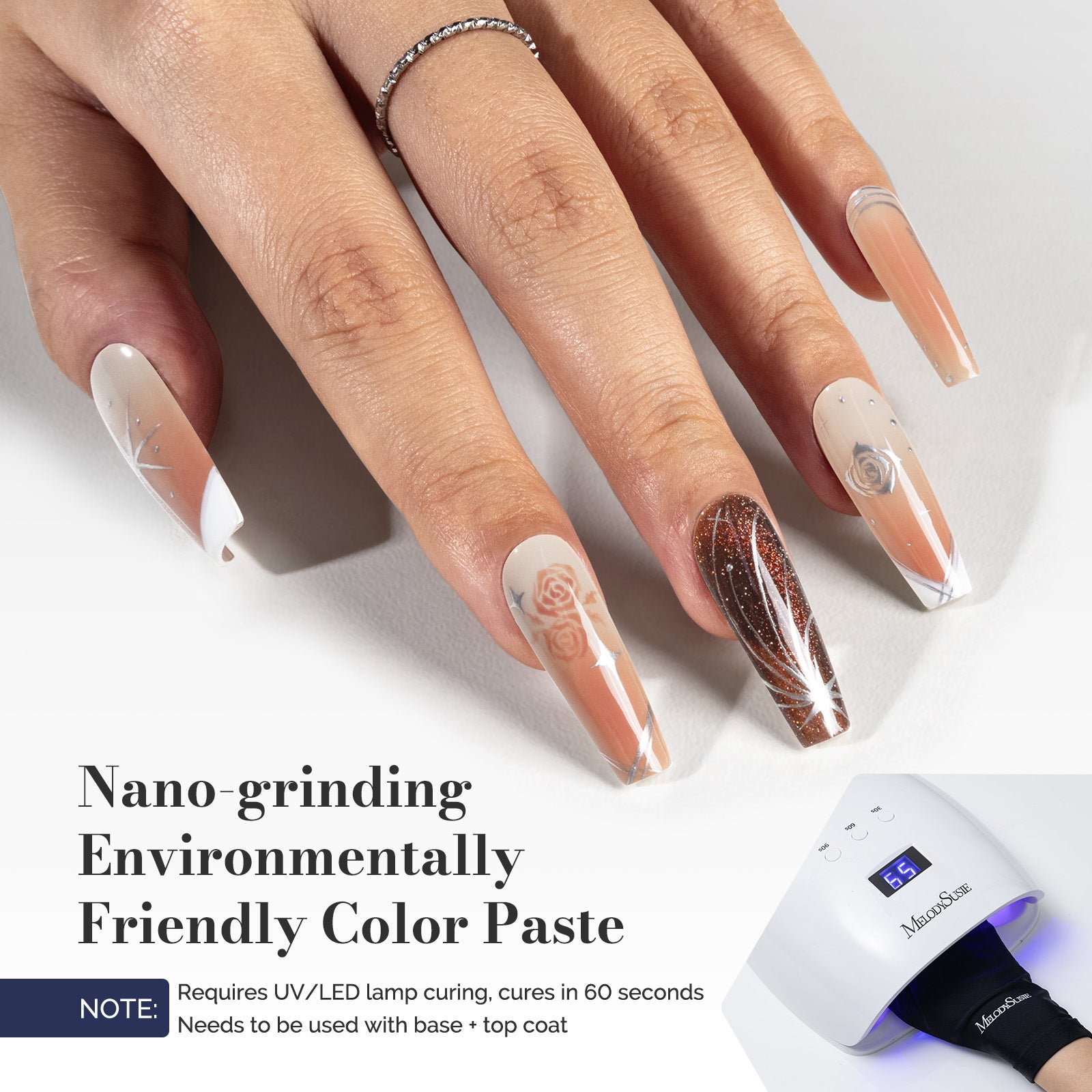 Fleurwee HEMA-Free & HPMA-Free & TPO-Free Gel Polish 2Pcs Neutral Brown&Raspberry Red-P26+P28
