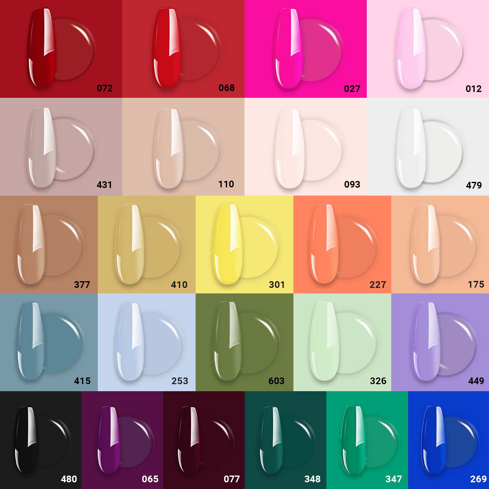 Classic Colors Thick TPO-Free Gel Nail Polish Gift Box - 24 Colors