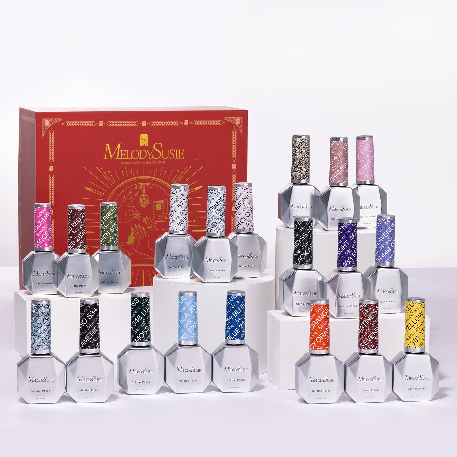 Classic Colors TPO-Free Thick Gel Nail Polish Gift Box - 20 Colors