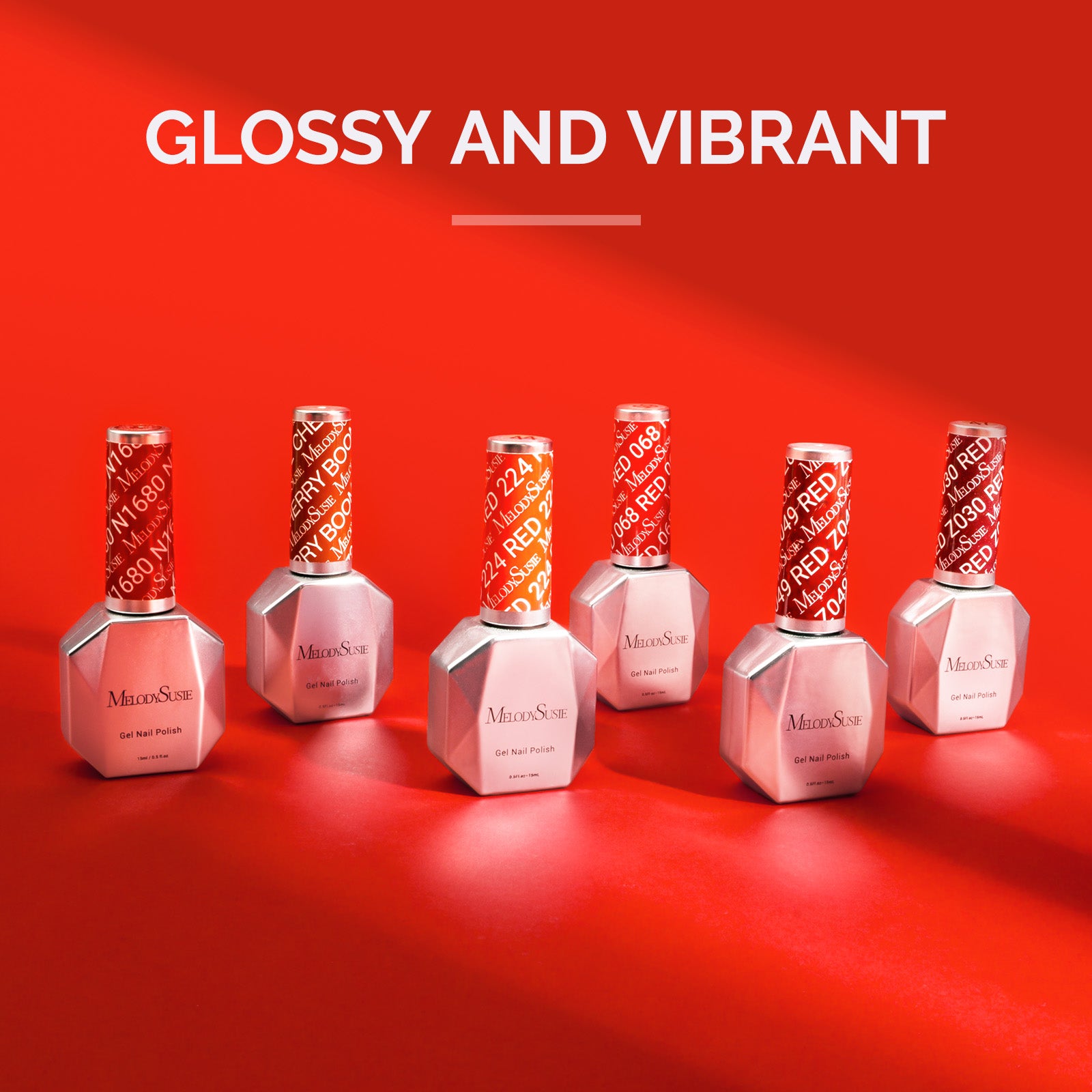 6 Colors TPO-Free Thick Gel Nail Polish Set 15ml - Red