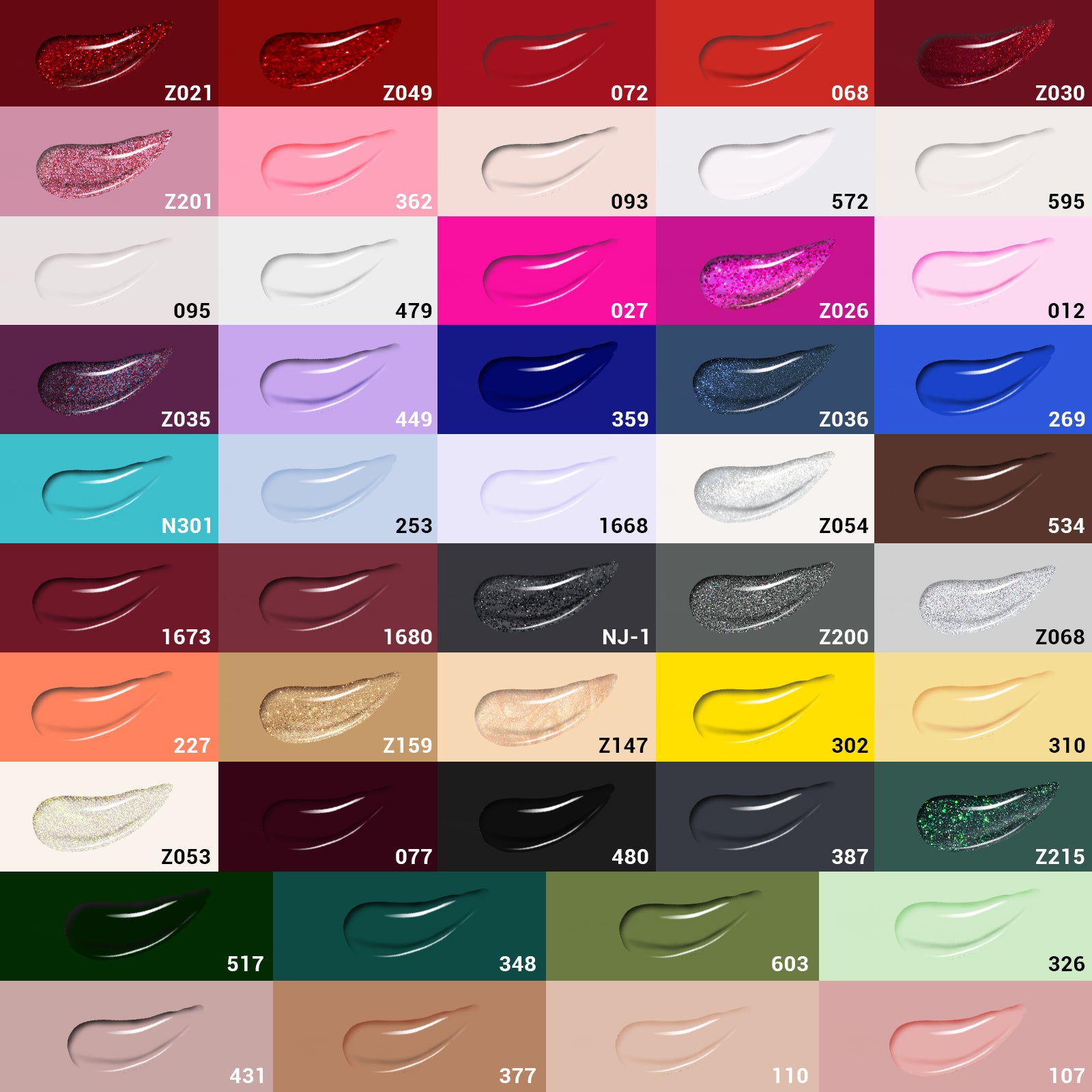 15ml TPO-Free Thick Gel Nail Polish Gift Box - 48 Colors