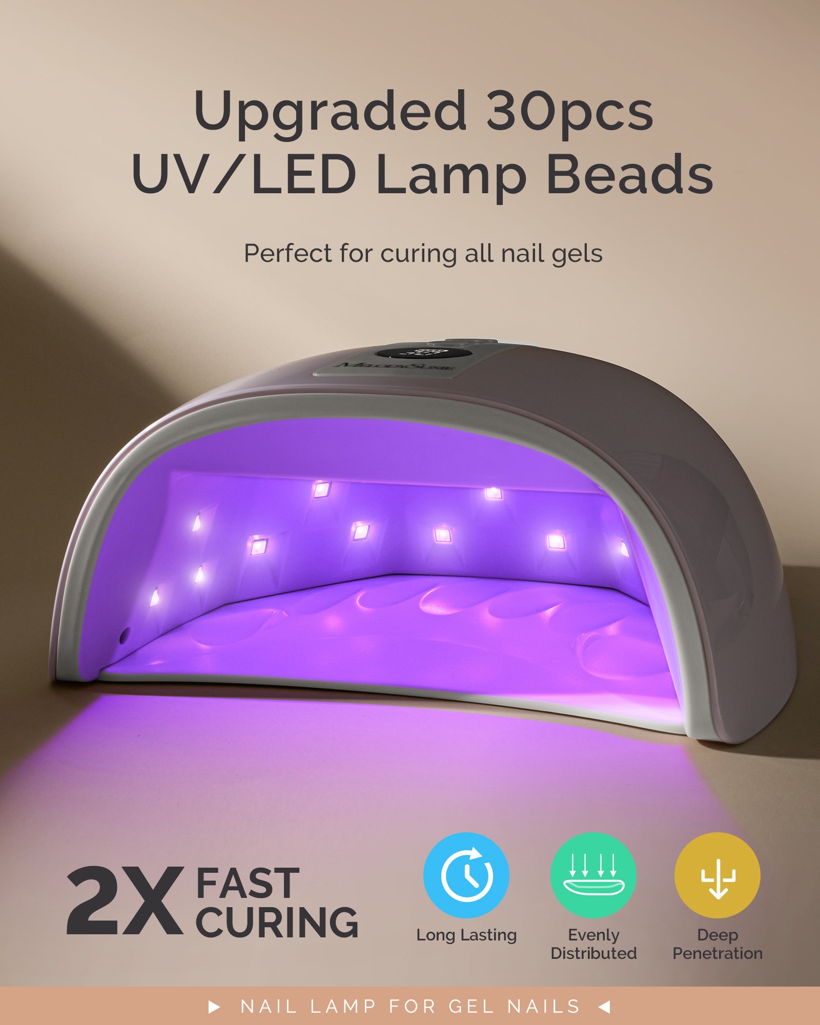 P-PLUS30G Rechargeable Cordless UV/LED Nail Lamp