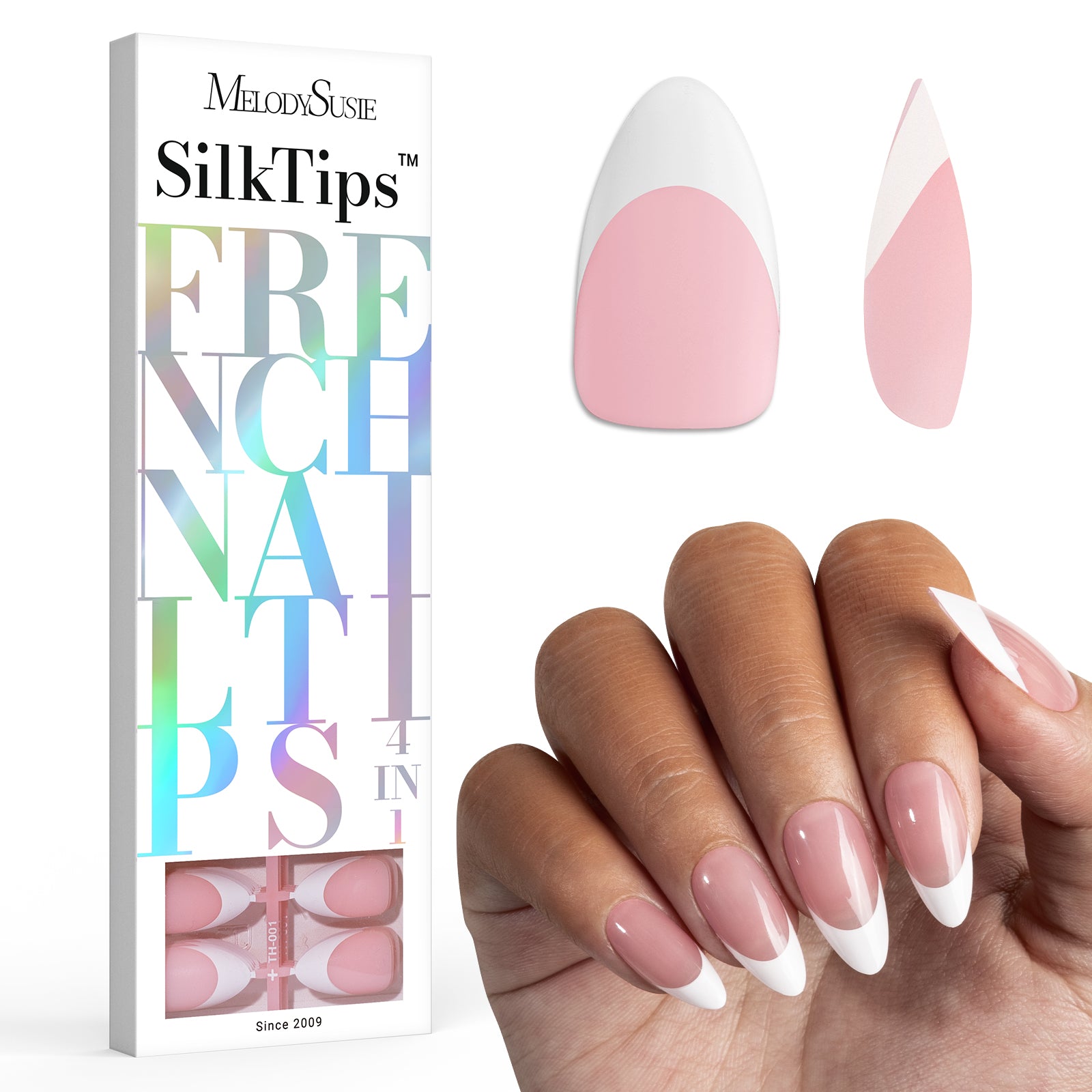SilkTips 4 in 1 French Soft Gel Nail Tips - 150Pcs (US ONLY)
