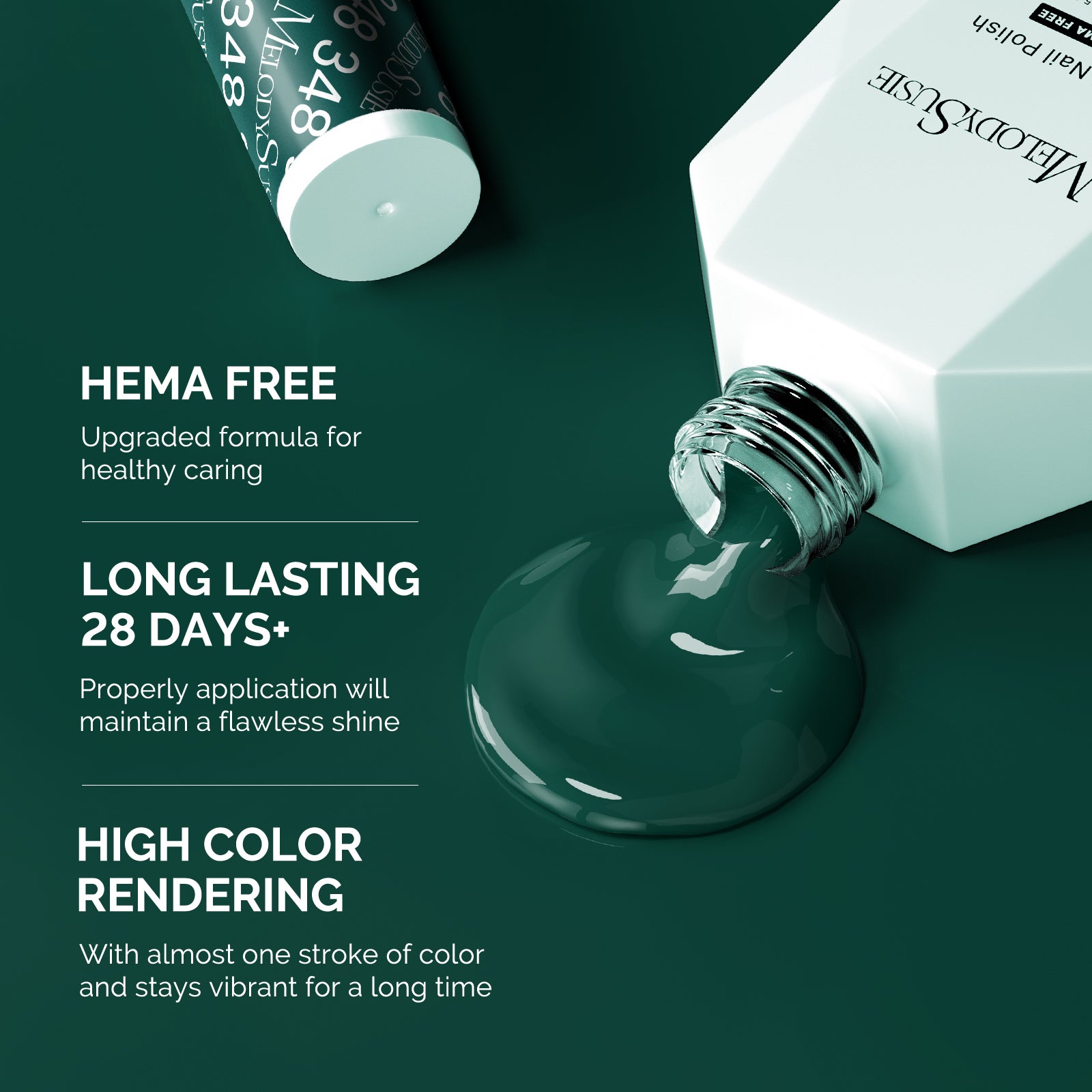 348 Green - HEMA-Free Gel Nail Polish 0.5 fl oz/15ml