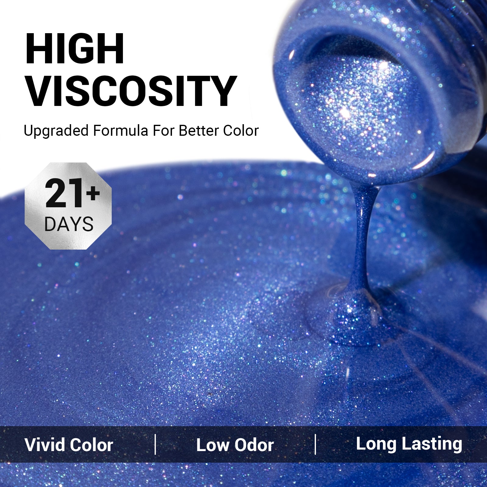 G187 Cyber Blue Neon - TPO-Free Thick Gel Nail Polish(15ml)