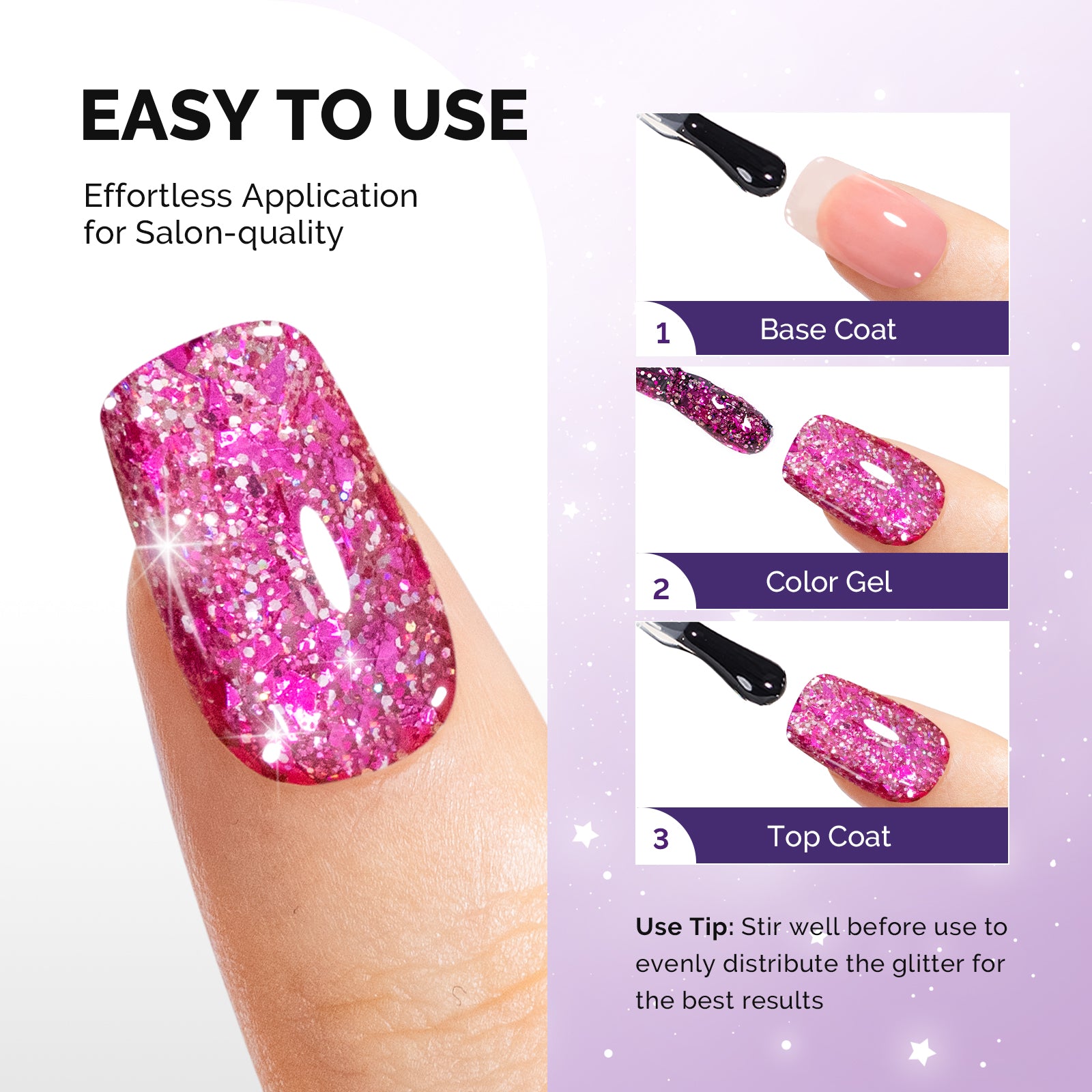 Galaliver Glitter Gel Nail Polish Set - 12 Colors