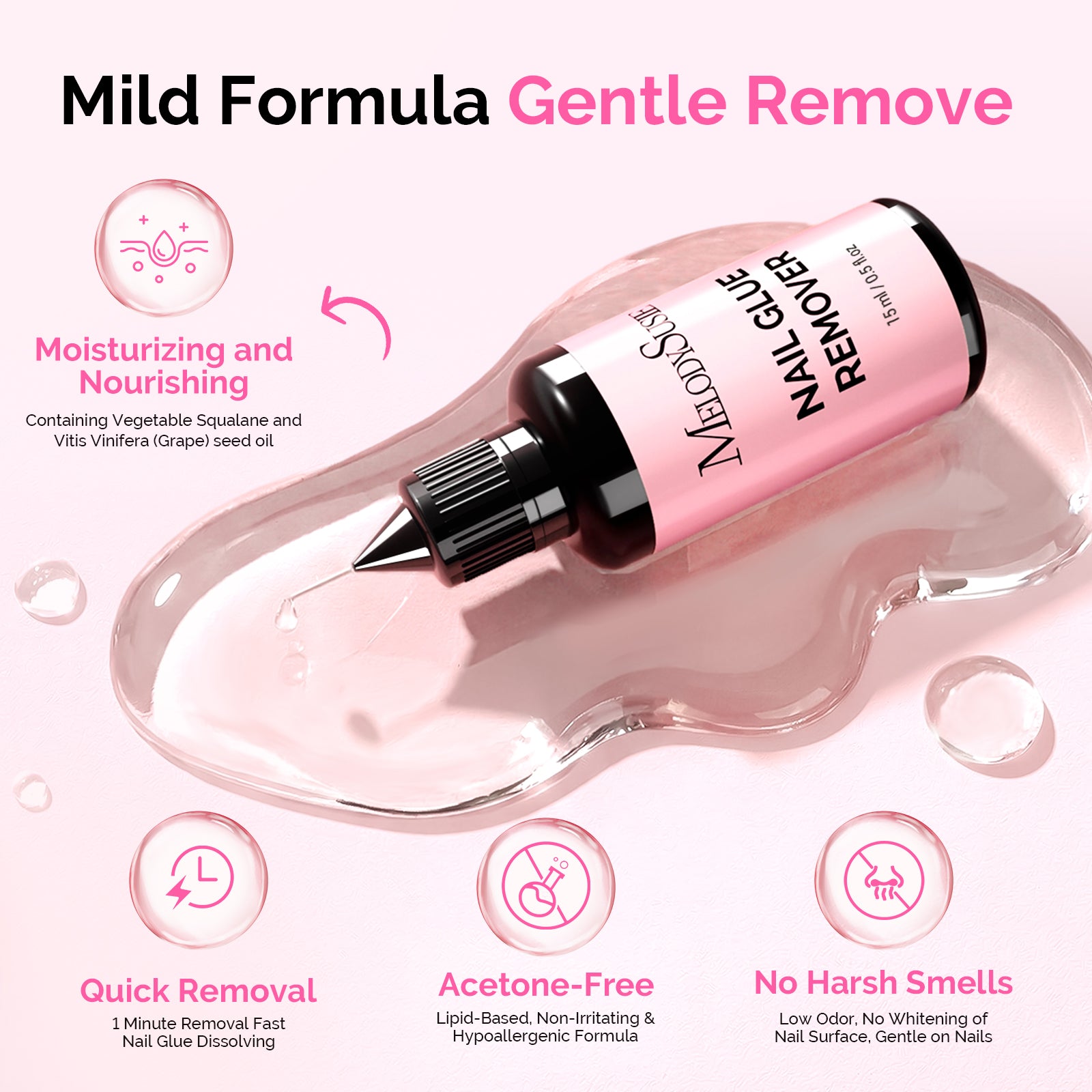 2Pcs Nail Glue Remover