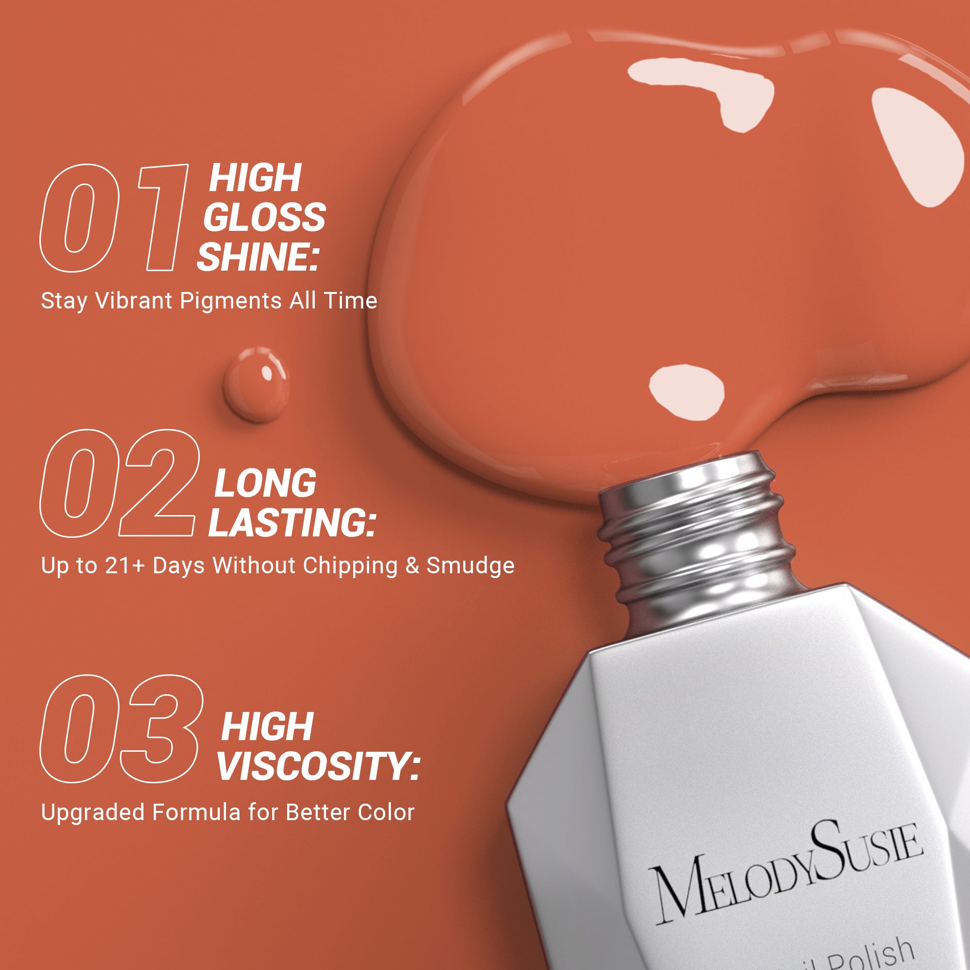 1675 Brick Red Orange - TPO-Free Thick Gel Nail Polish(15ml)