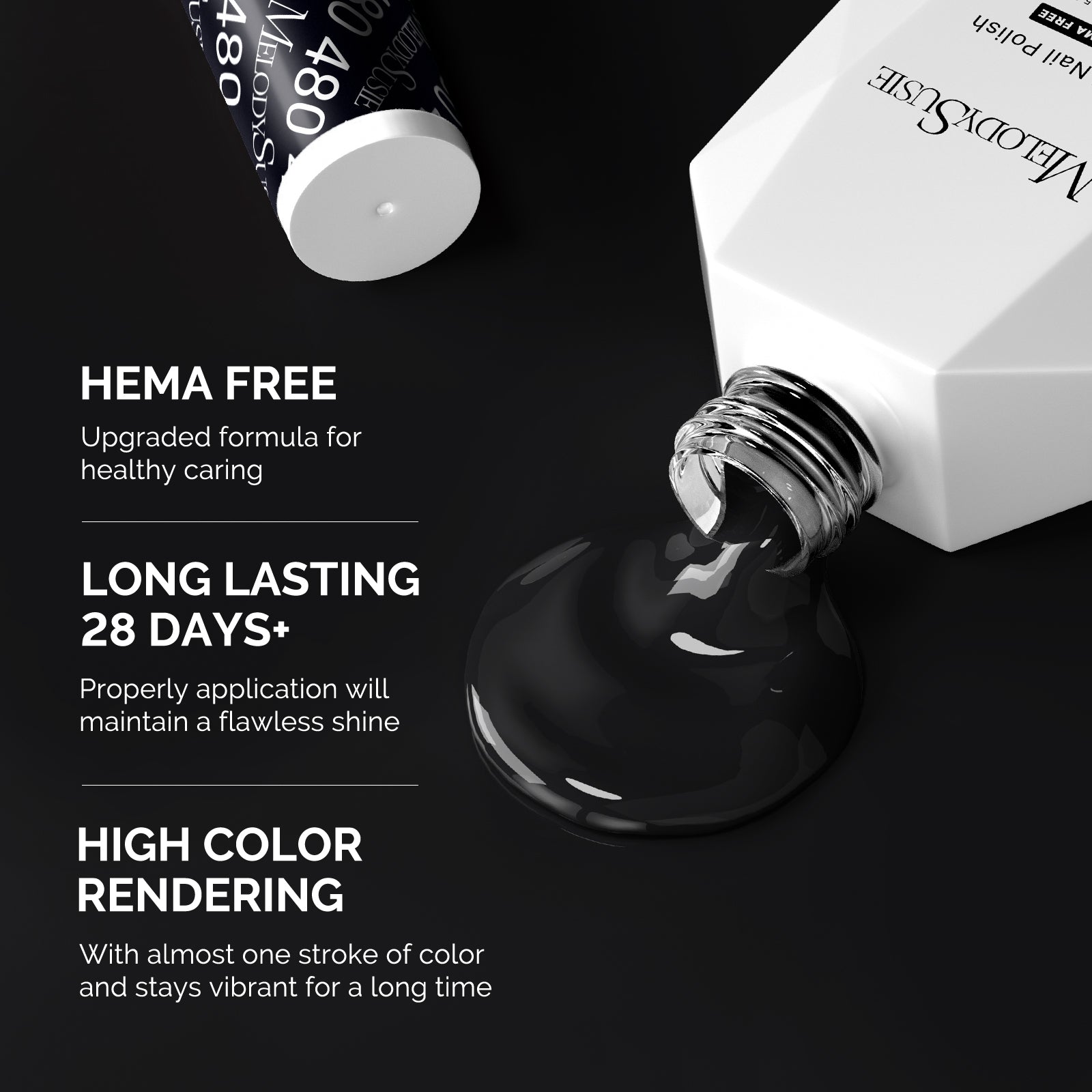 480 Black - HEMA-Free Gel Nail Polish 0.5 fl oz/15ml