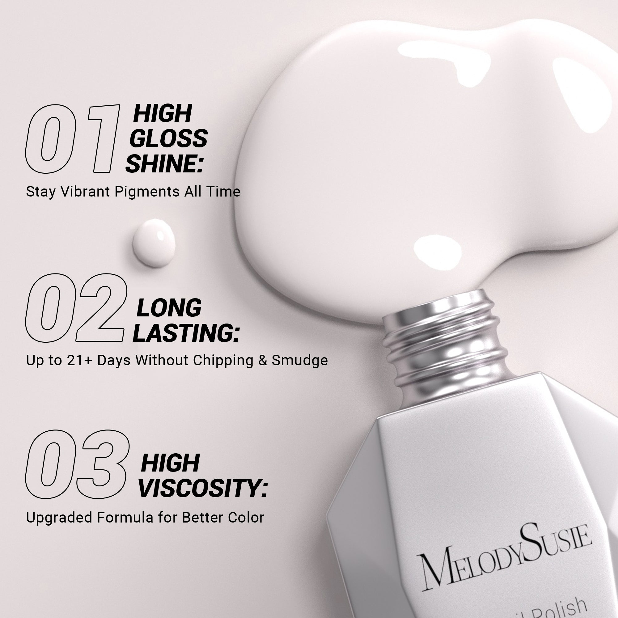 095 Glaze White - TPO-Free Thick Gel Nail Polish (15ml)