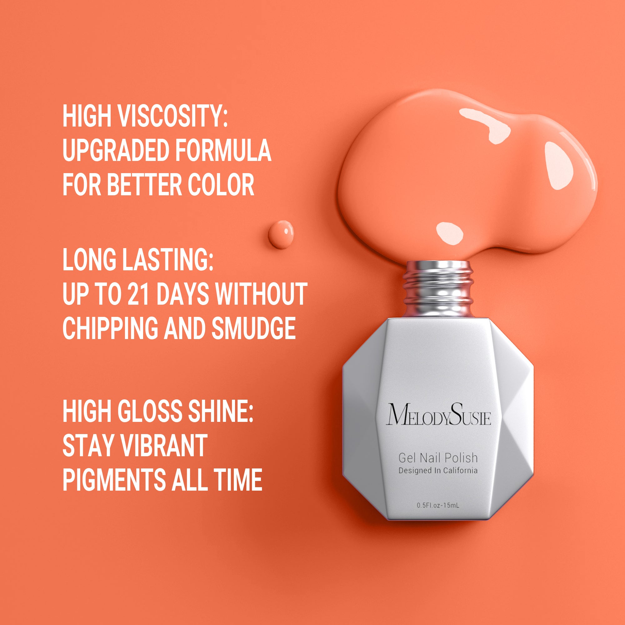 227 Blood Orange - TPO-Free Thick Gel Nail Polish (15ml)