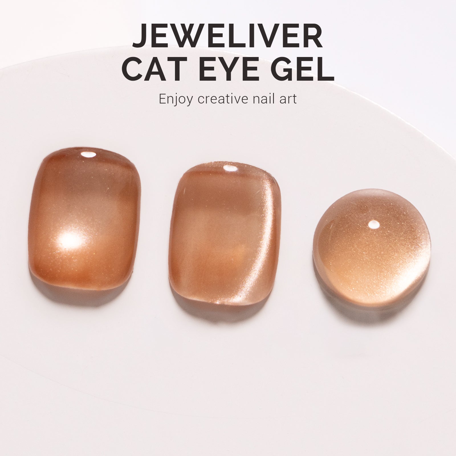 Jeweliver Cat Eye Gel Nail Polish 0.5 fl oz/15ml - Light Gold B5201