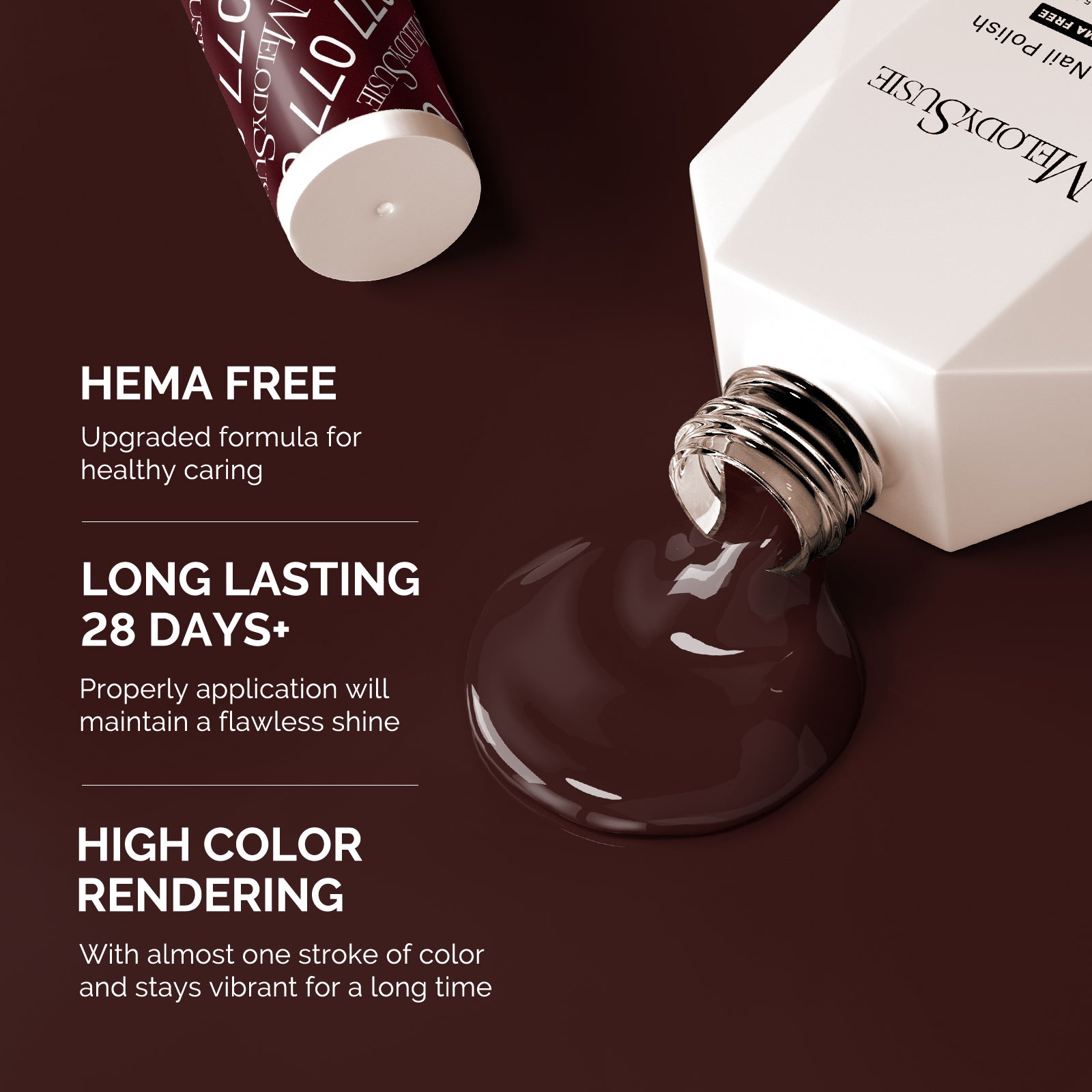 077 Brownie Brown - HEMA-Free Gel Nail Polish 0.5 fl oz/15ml