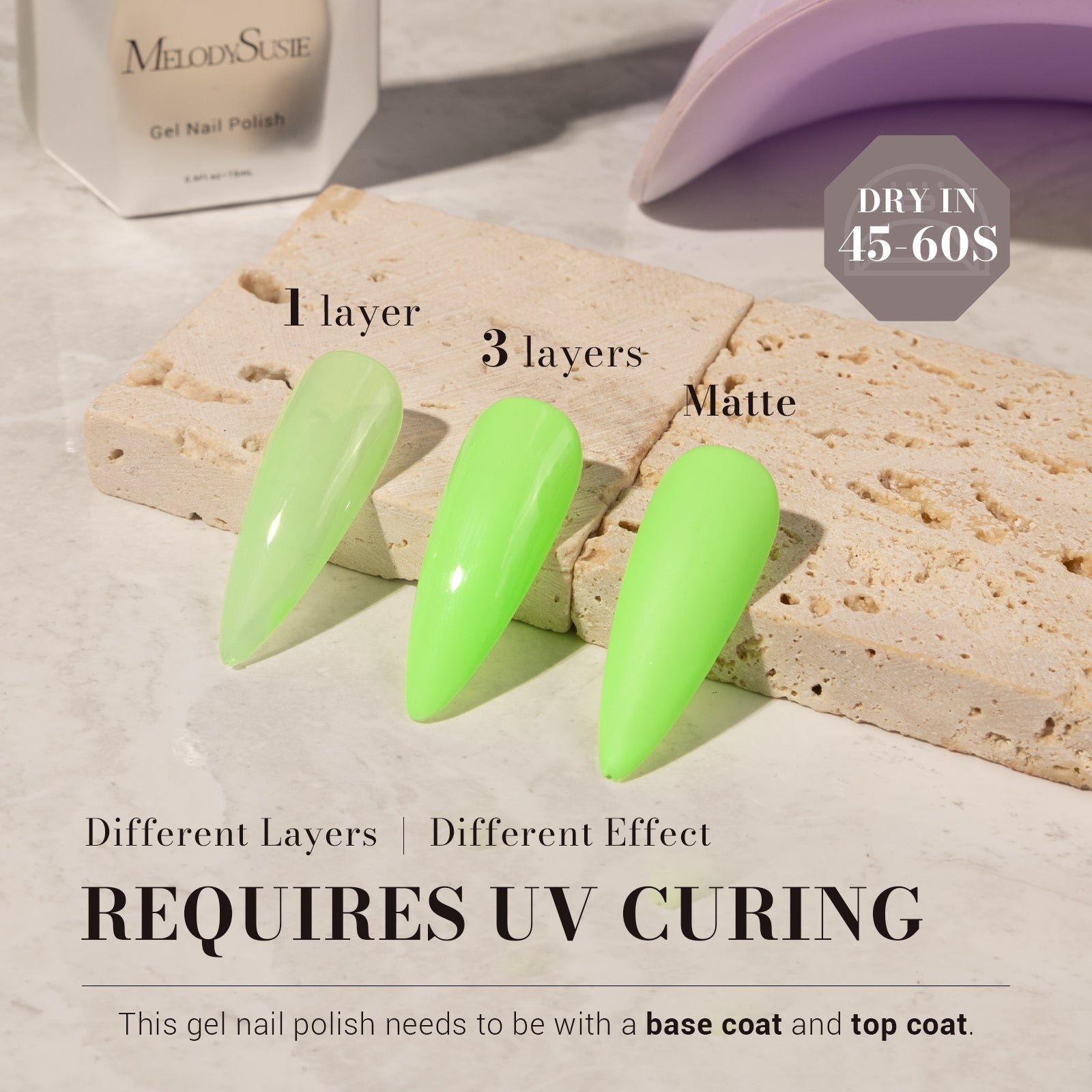 1649 Lime Green - TPO-Free Faster UV Curing Gel Nail Polish(15ml)