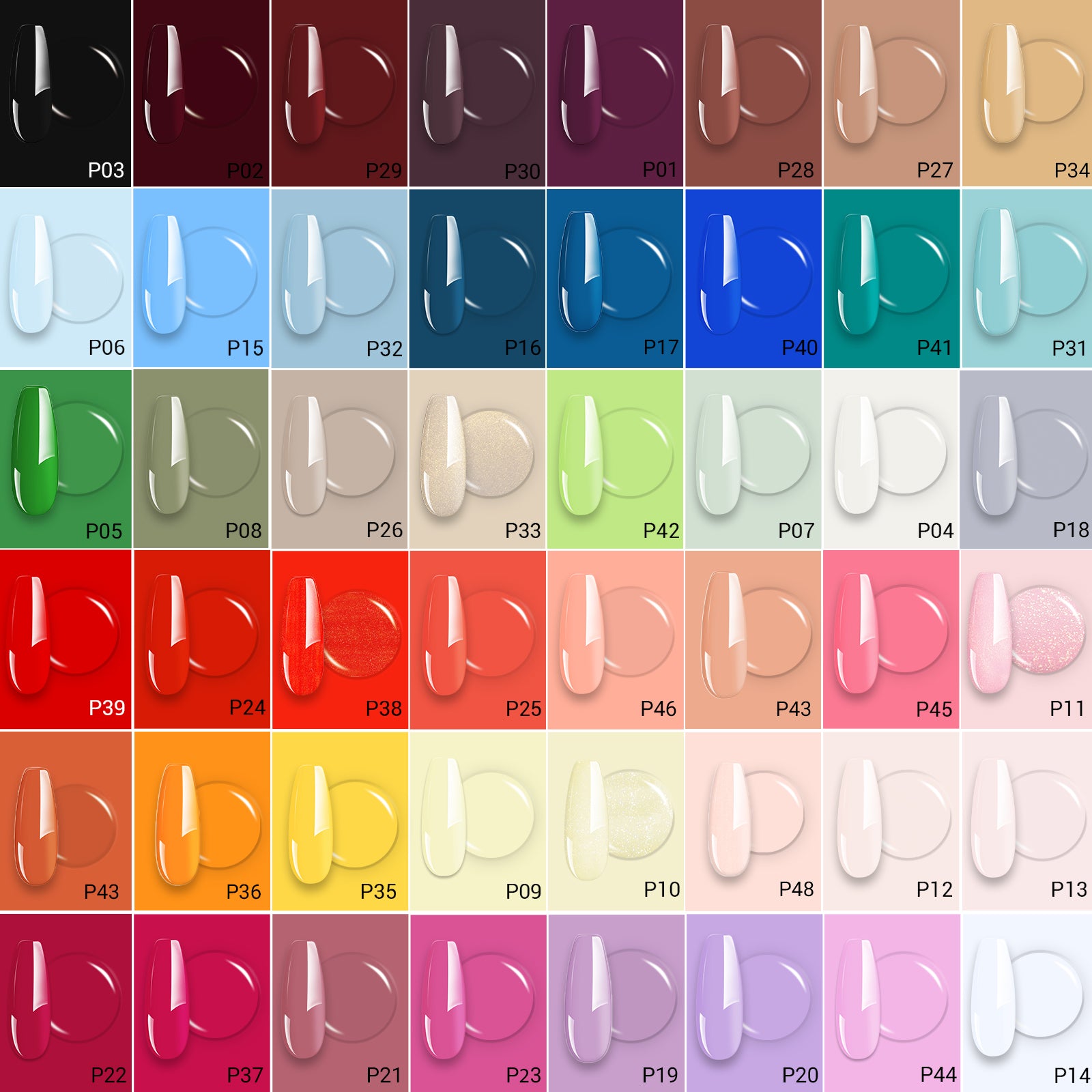 Fleurwee HEMA-Free & HPMA-Free & TPO-Free Plant-based Gel Nail Polish - 48 Colors