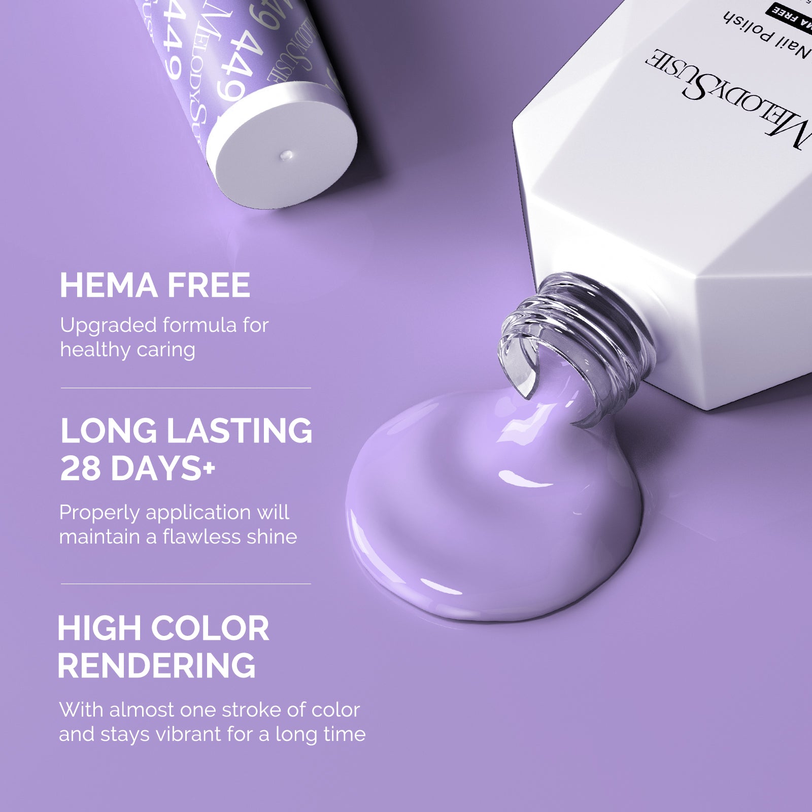 449 Purple - HEMA-Free Gel Nail Polish 0.5 fl oz/15ml