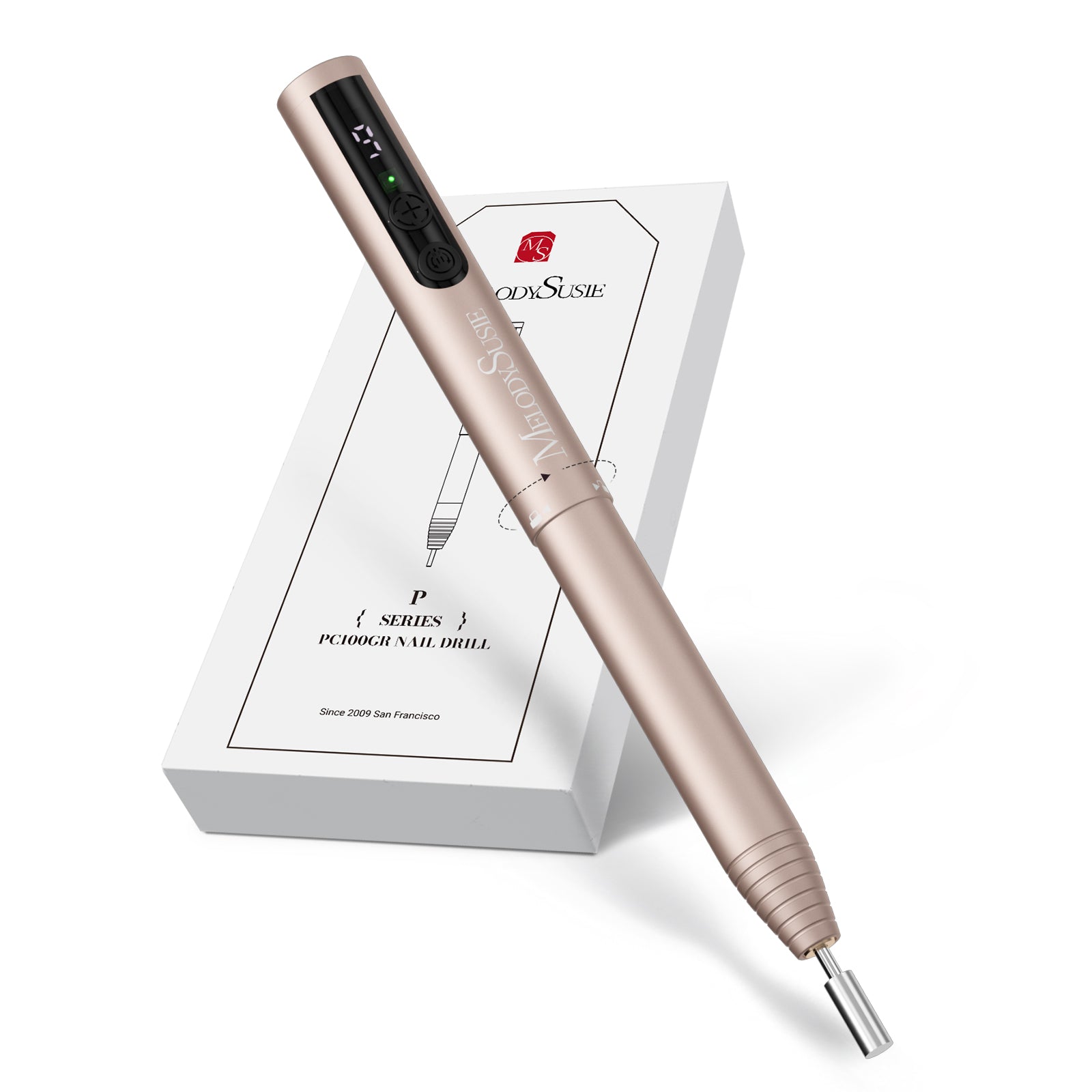 PocketNail PC100GR/PC100G Pen-Shaped Portable Nail Drill 20,000RPM
