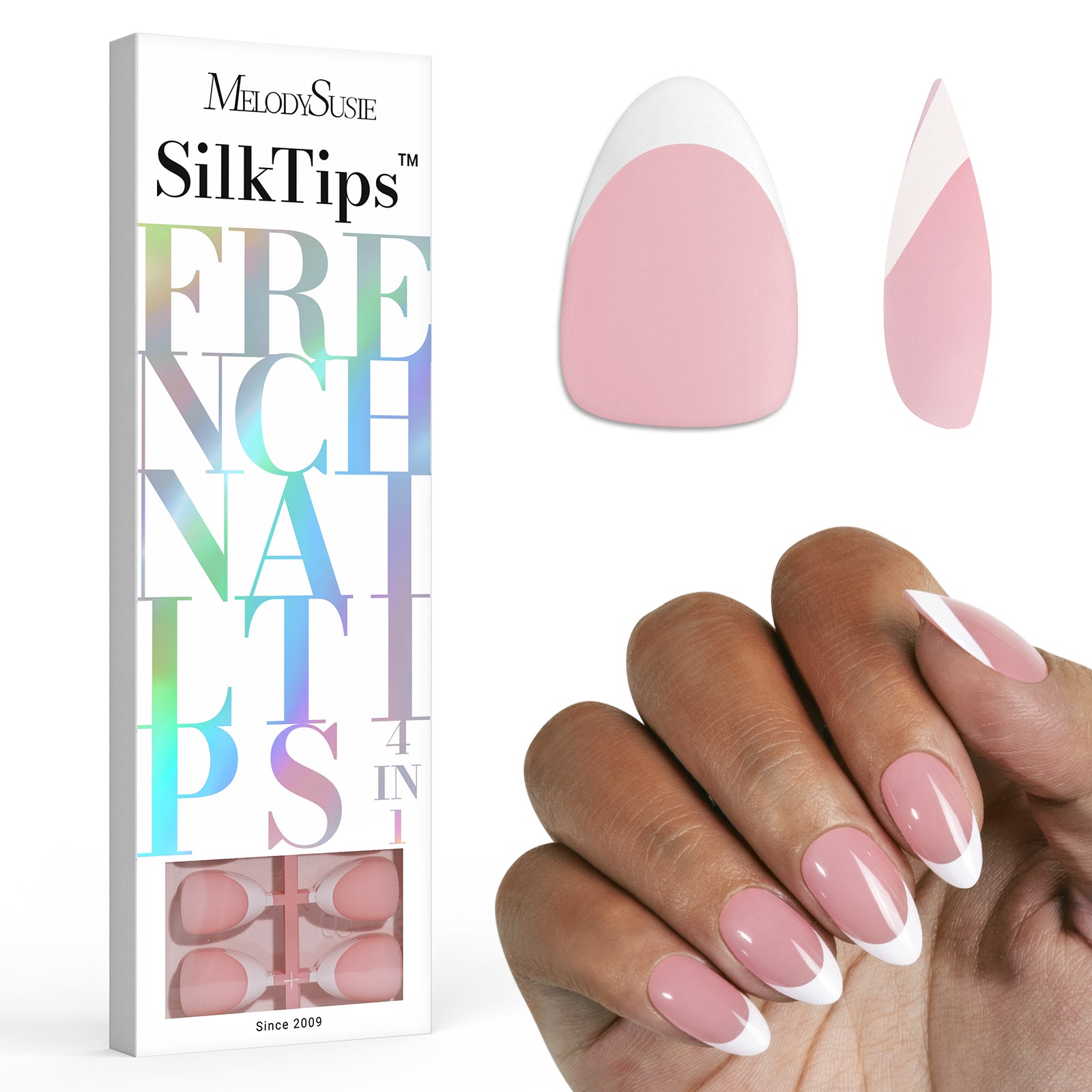 SilkTips 4 in 1 French Soft Gel Nail Tips - 150Pcs (US ONLY)