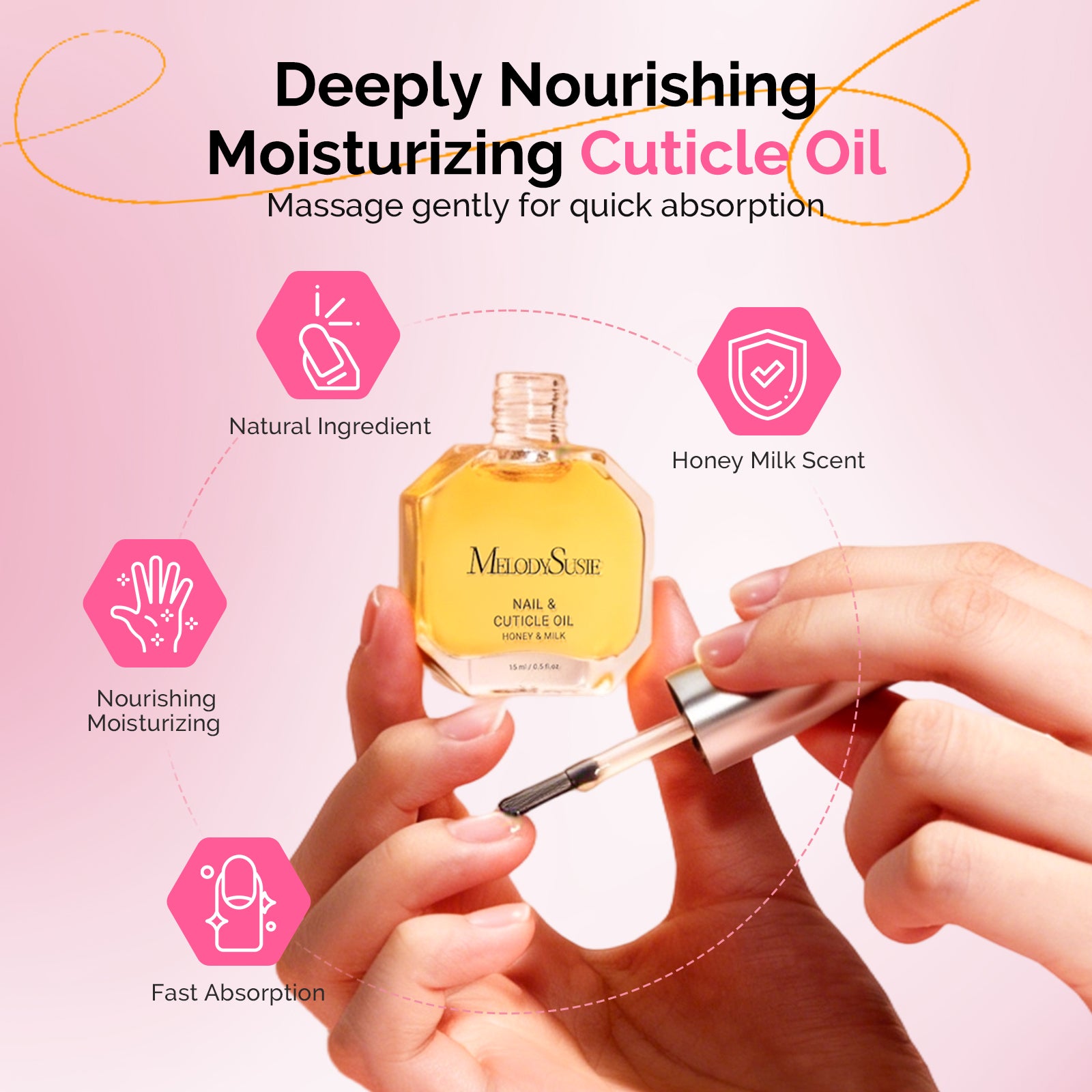 2Pcs Gel Nail Polish Remover with Cuticle Oil & Cuticle Pusher Tool