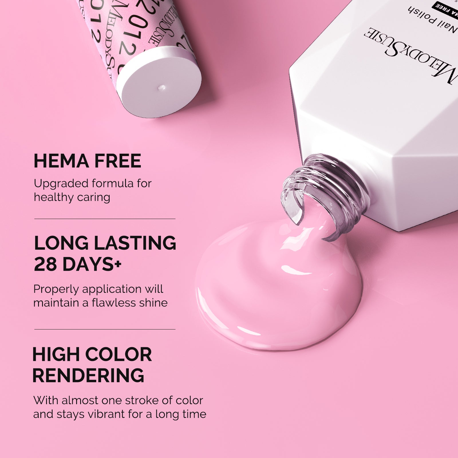 012 Pretty Pink - HEMA-Free Gel Nail Polish 0.5 fl oz/15ml