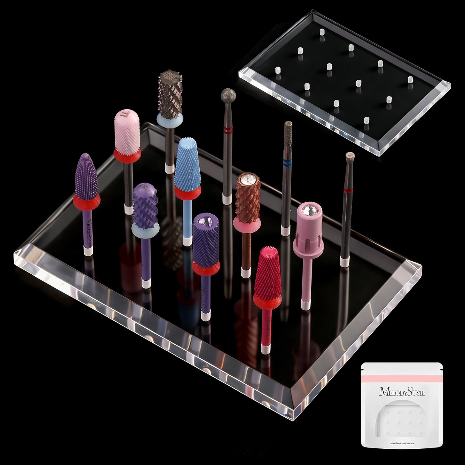 Nail Drill Bits Holder with 12 Holes