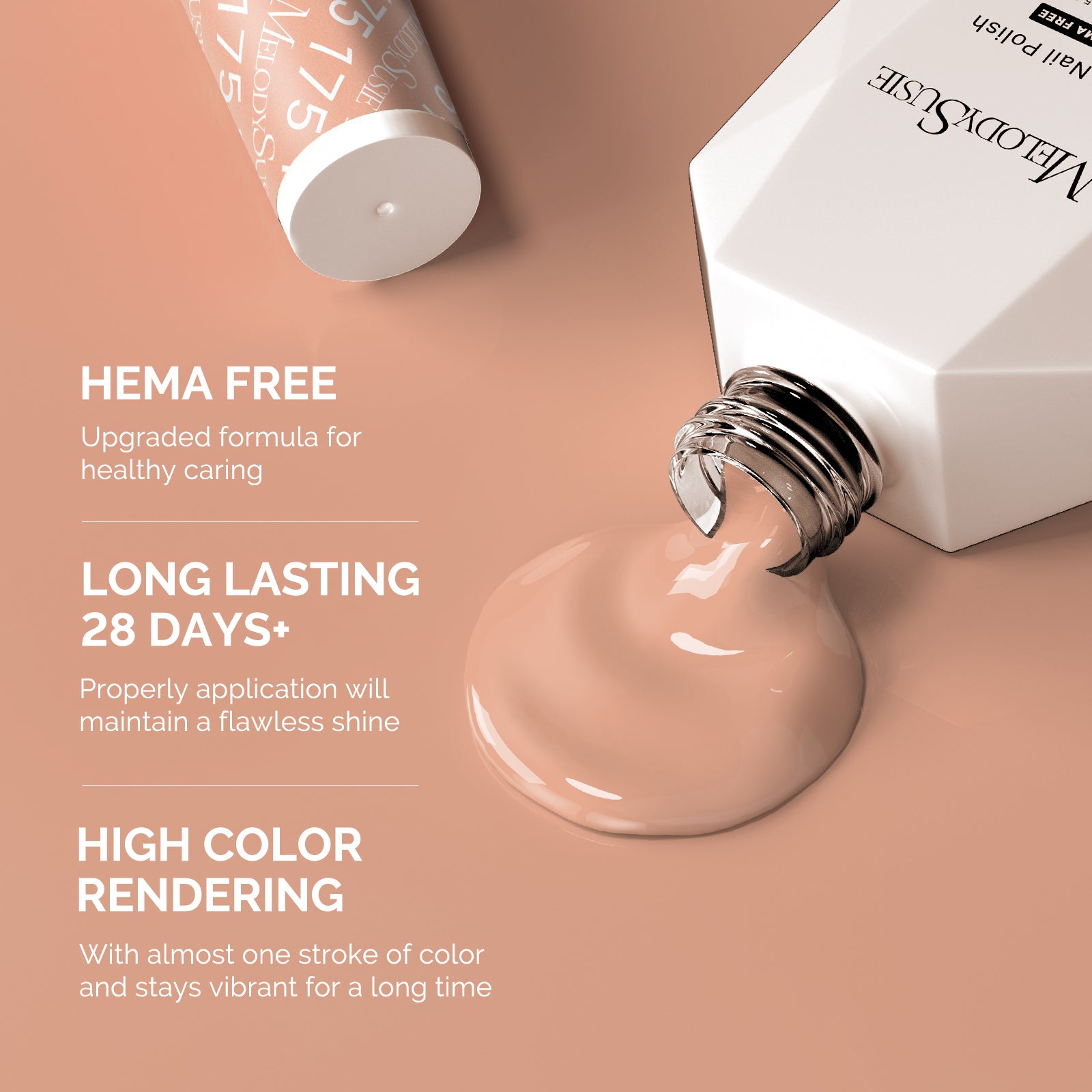 175 Peach Nude - HEMA-Free Gel Nail Polish 0.5 fl oz/15ml