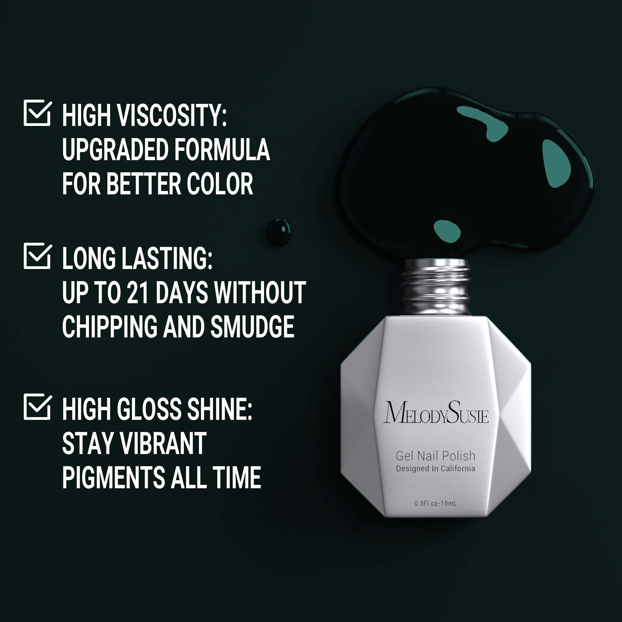 517 Blackish Green - TPO-Free Thick Gel Nail Polish (15ml)