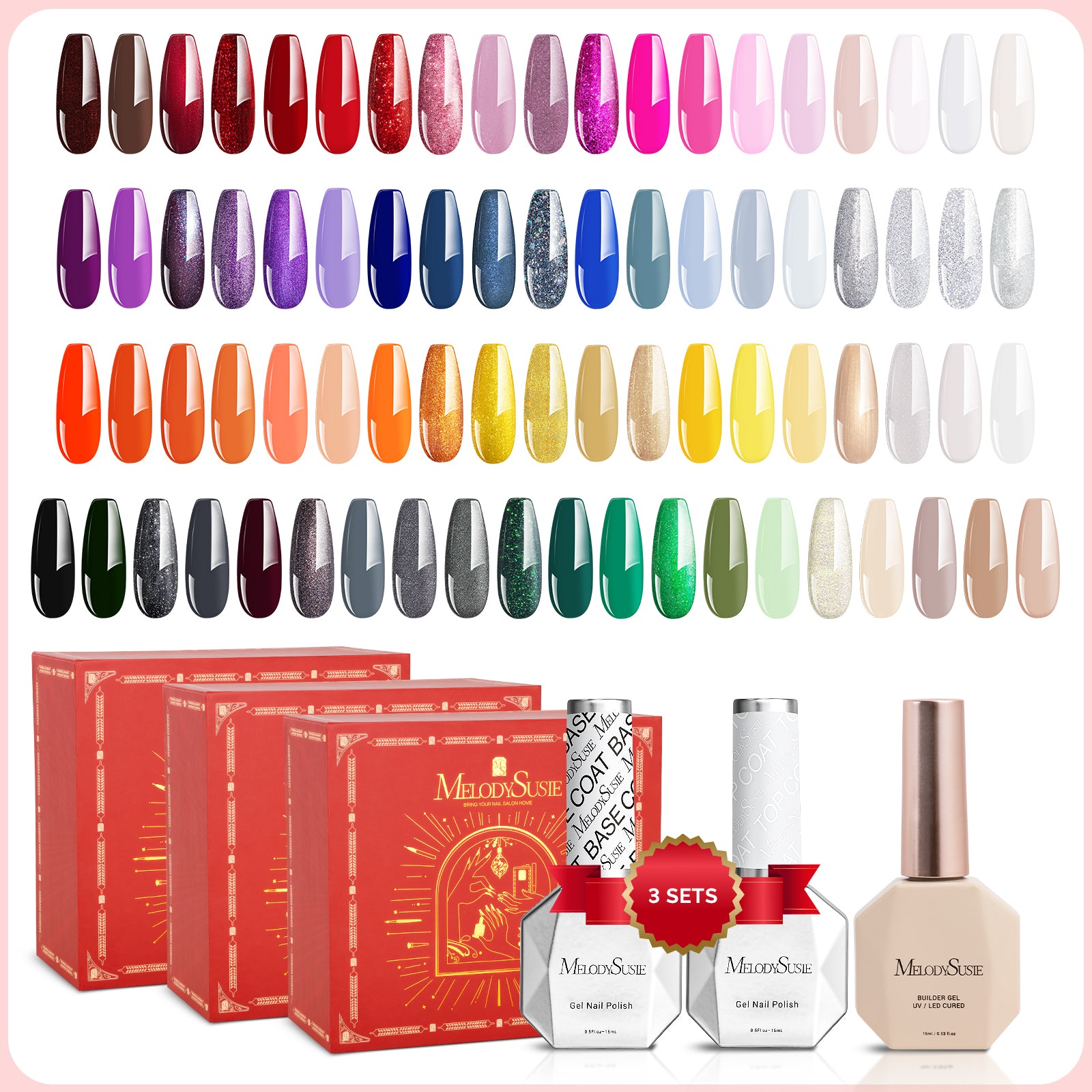 15ml Gel Nail Polish Gift Box - Full Set (77 Colors)