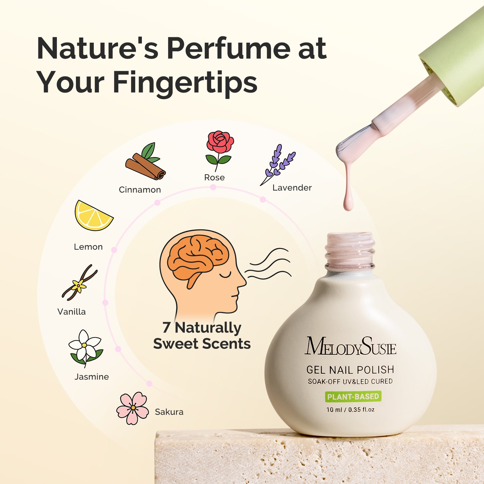 Sweet Scent Plant-Based Gel Nail Polish 10ml - 10Pcs