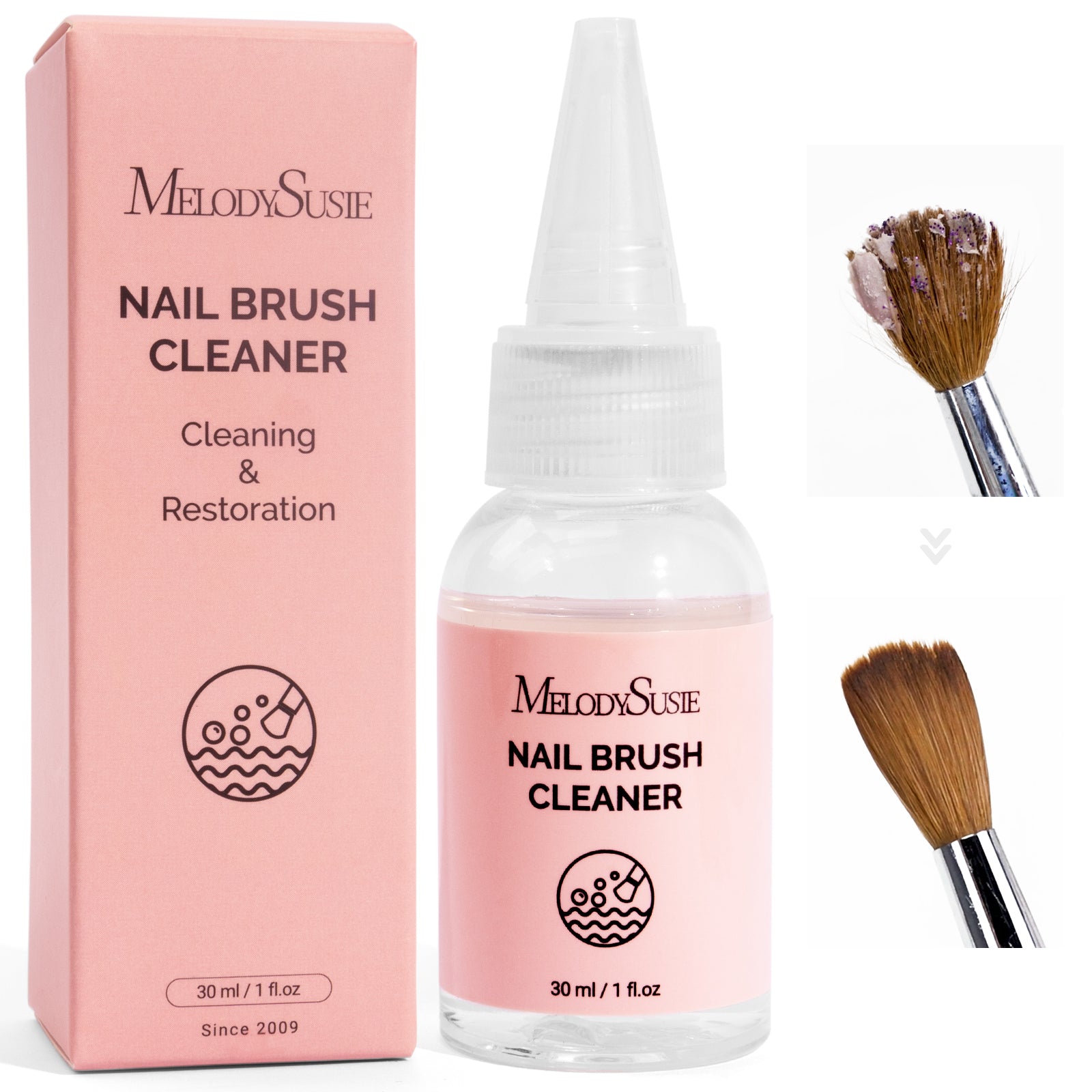 Acrylic Gel Nail Brushes Cleaning & Restoration Wax and Gel Removing Solution