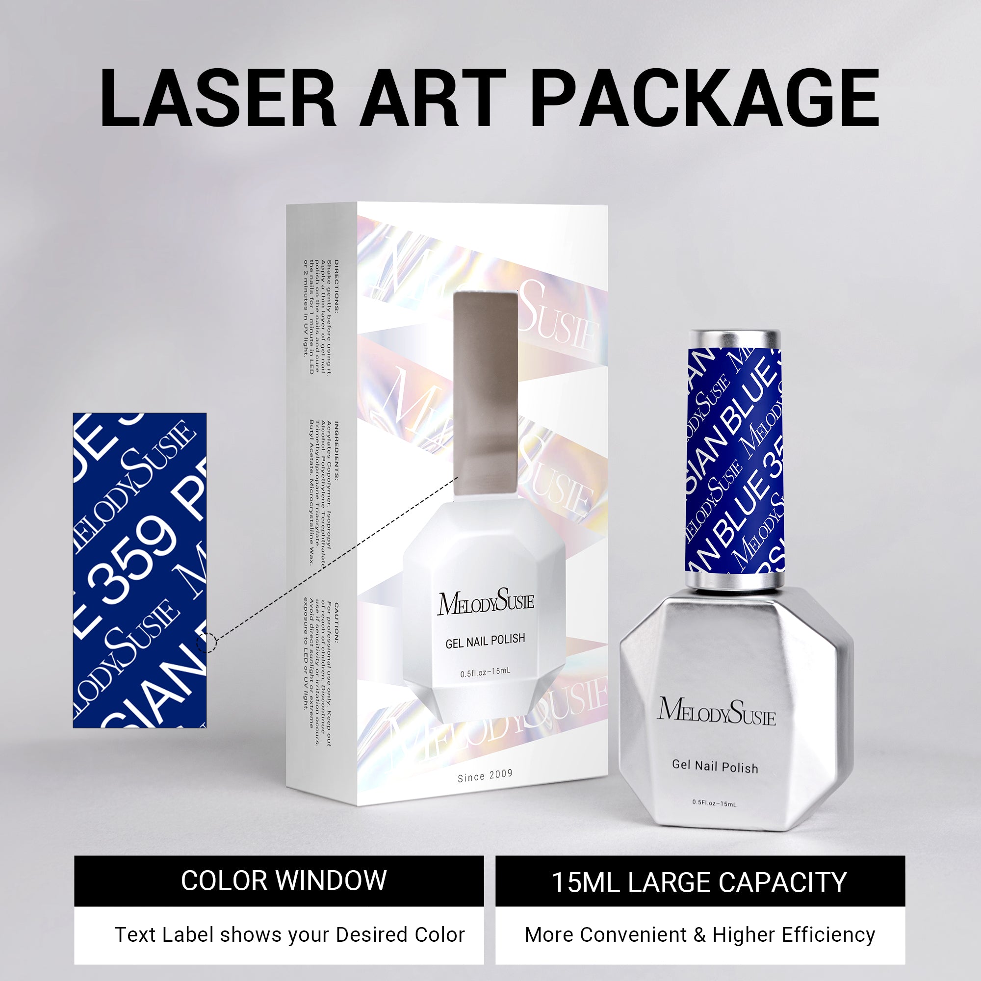 359 Persian Blue - TPO-Free Thick Gel Nail Polish(15ml)