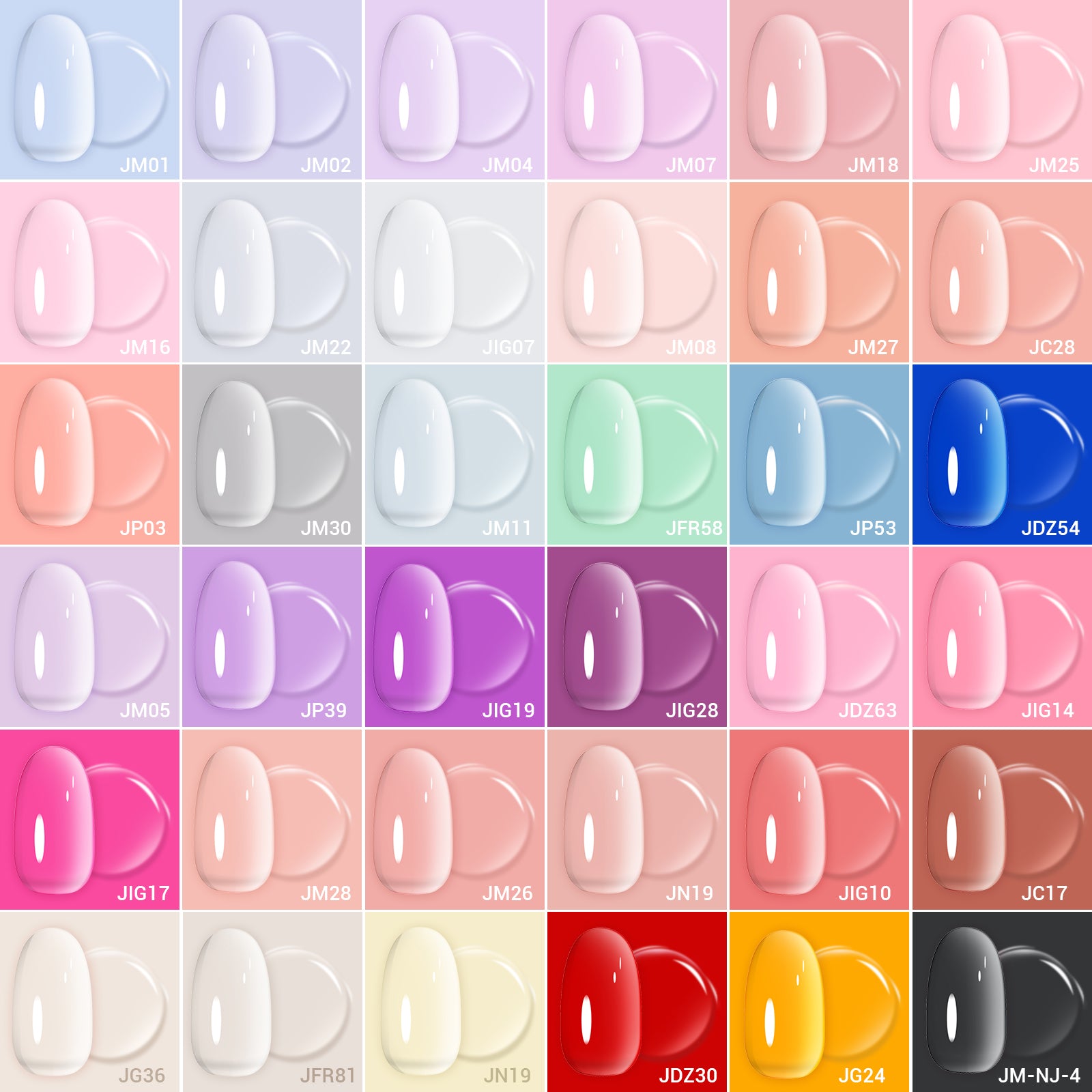 Jeweliver Jelly TPO-Free Gel Nail Polish 0.5 fl oz/15ml Set