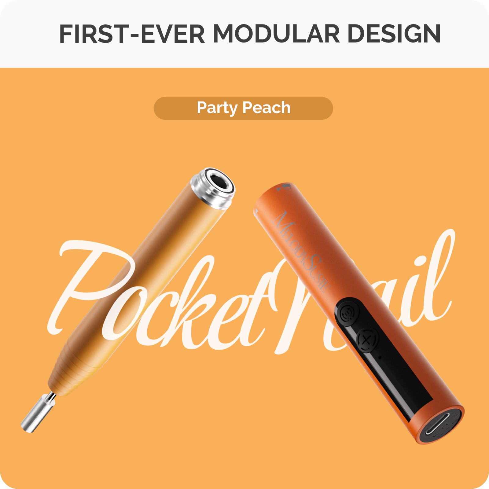 PocketNail PC100GR/PC100G Pen-Shaped Innovative Portable Rechargeable Nail Drill 20,000RPM