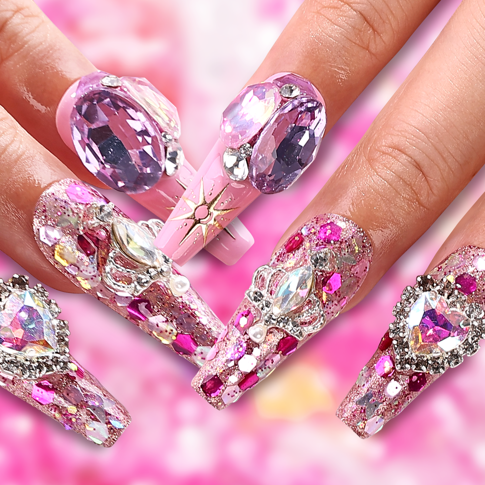 Soft Serenity Coffin Long Press On Nails | MelodySusie