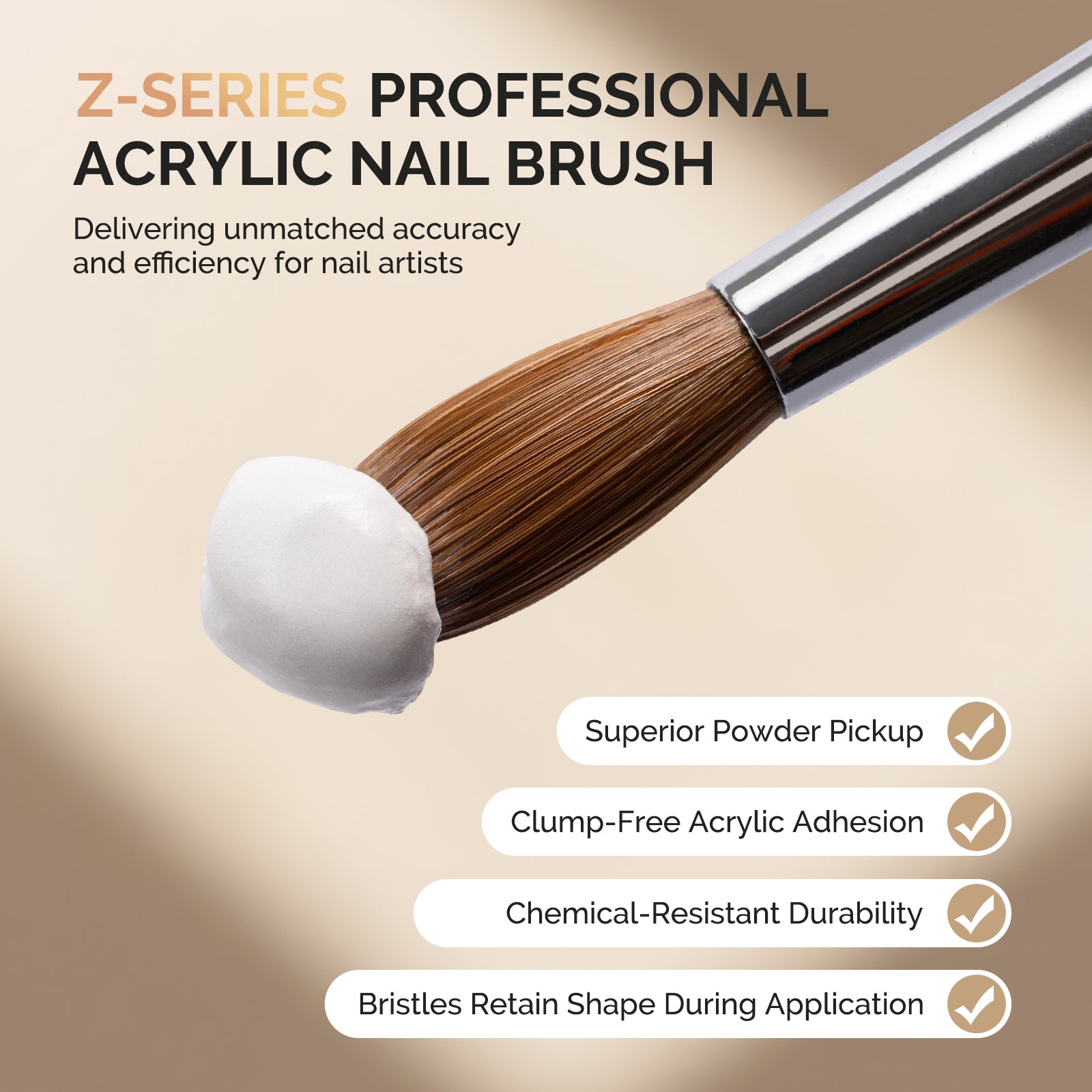 Z-Series 100% Top-Tier Kolinsky Acrylic Nail Brush