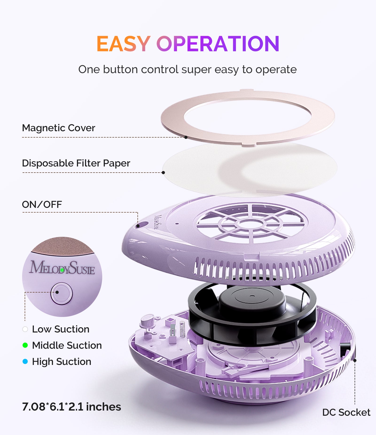 PProR Nail Dust Collector Purple Kit