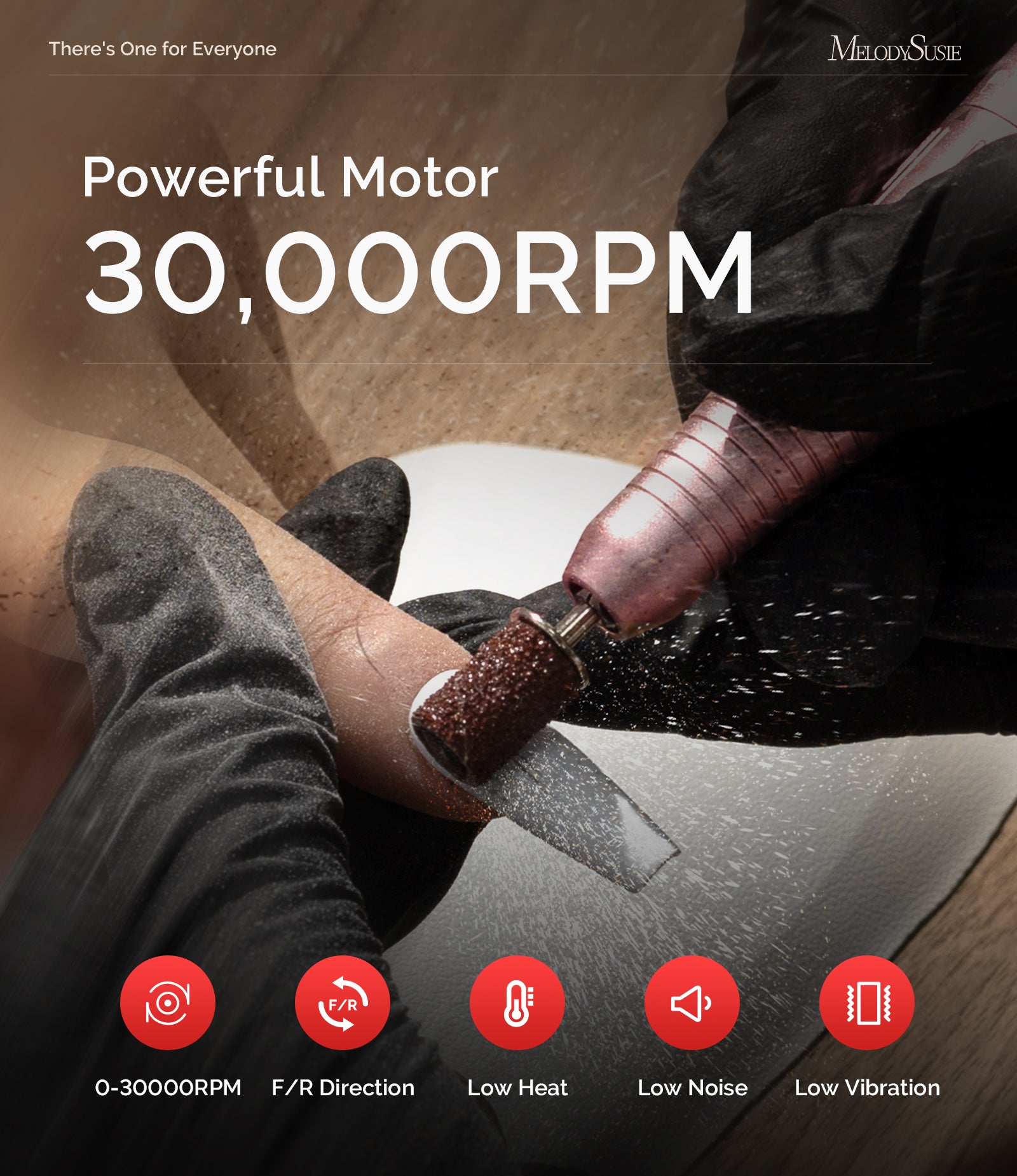 SC320G 30000RPM Rechargeable Desktop Nail Drill - Pink