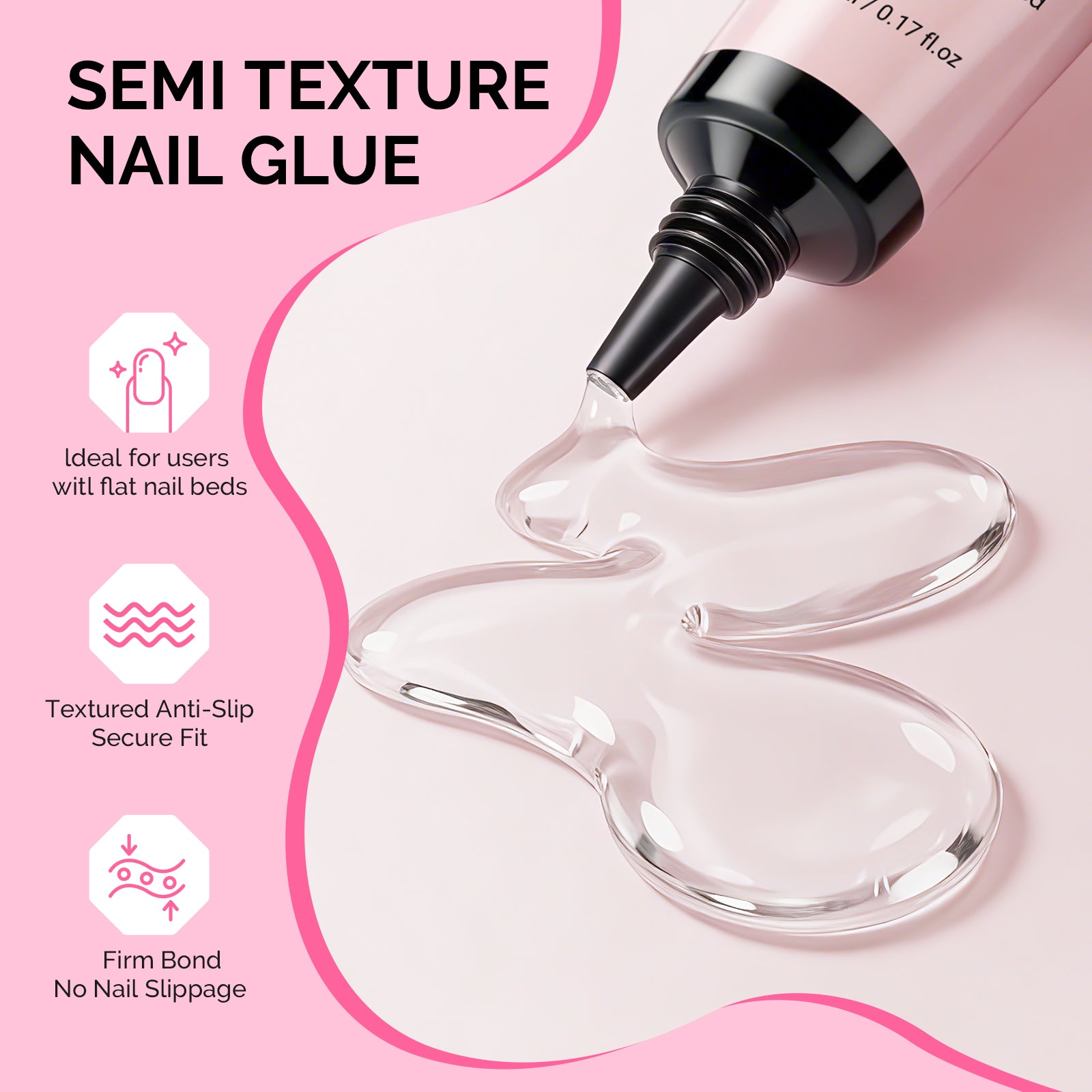 6Pcs Semi Solid Nail Glue