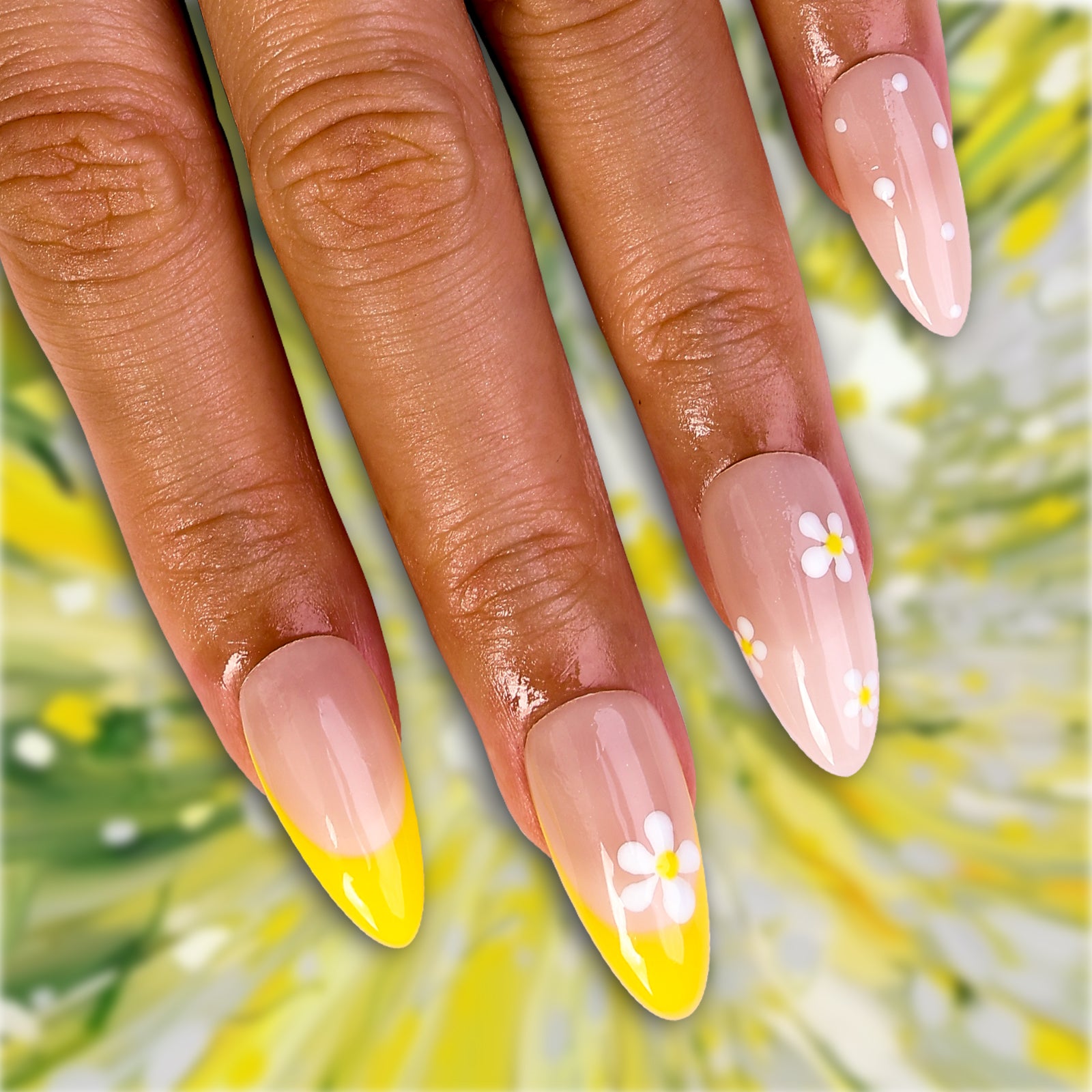 Sunny Daze Stiletto Regular Press On Nails | MelodySusie