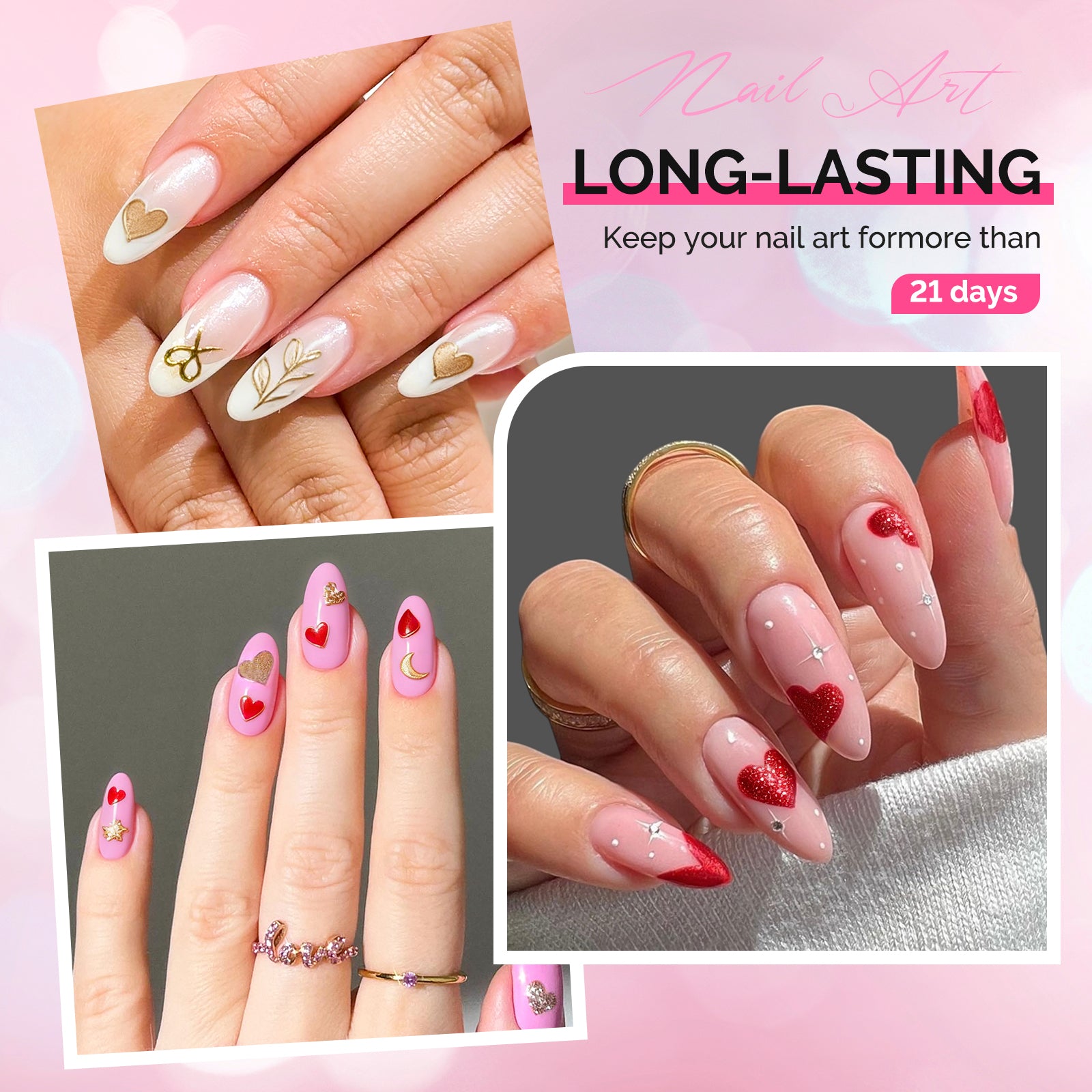 Valentine's Day Themed Nail Art Stickers