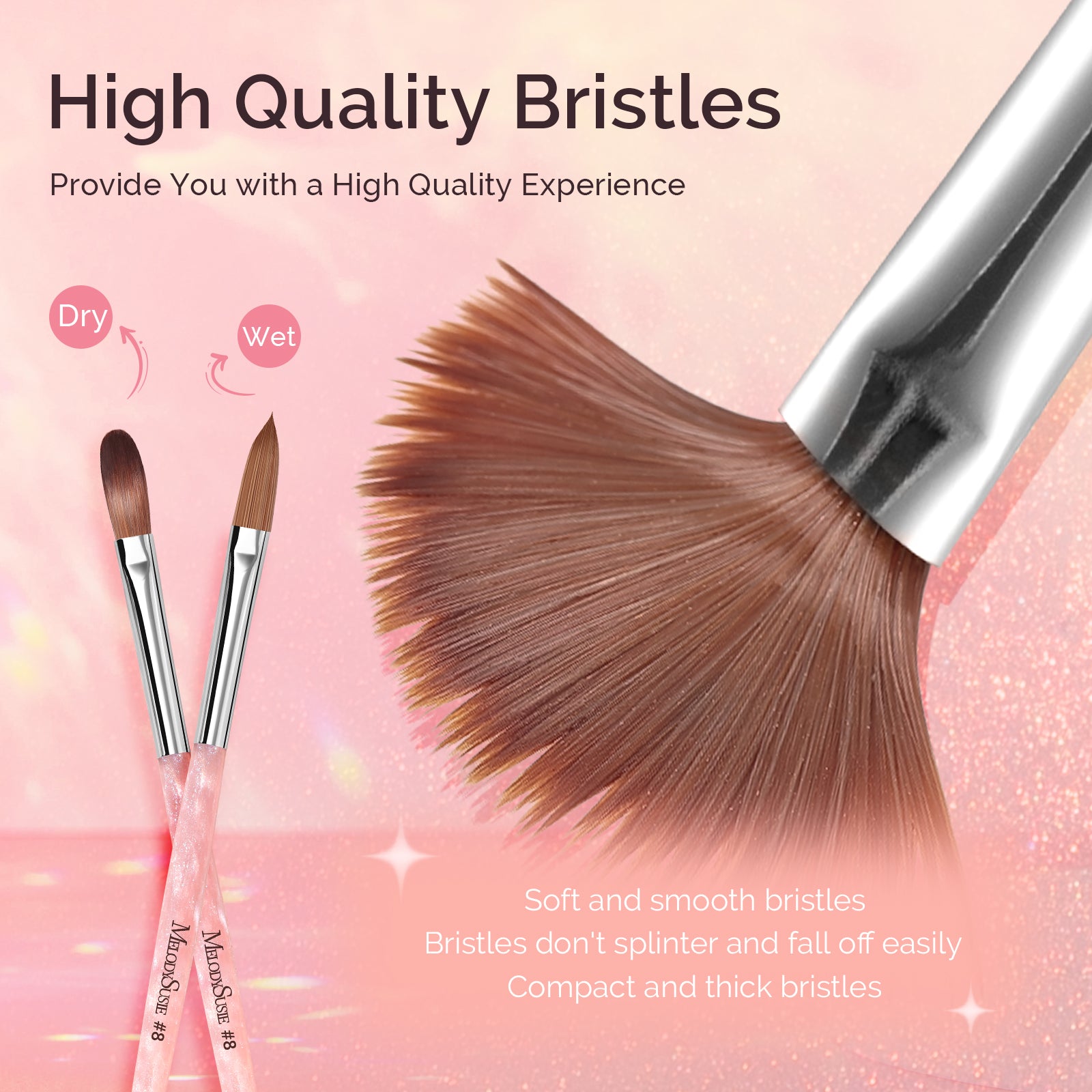 Kolinsky Acrylic Nail Brush - Pink #14