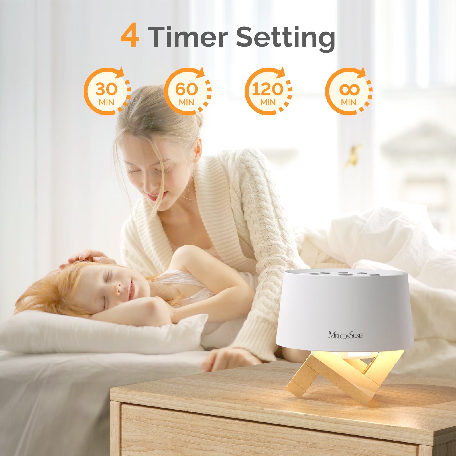 MelodySusie 31 Soothing White Noise Sounds & Night Light