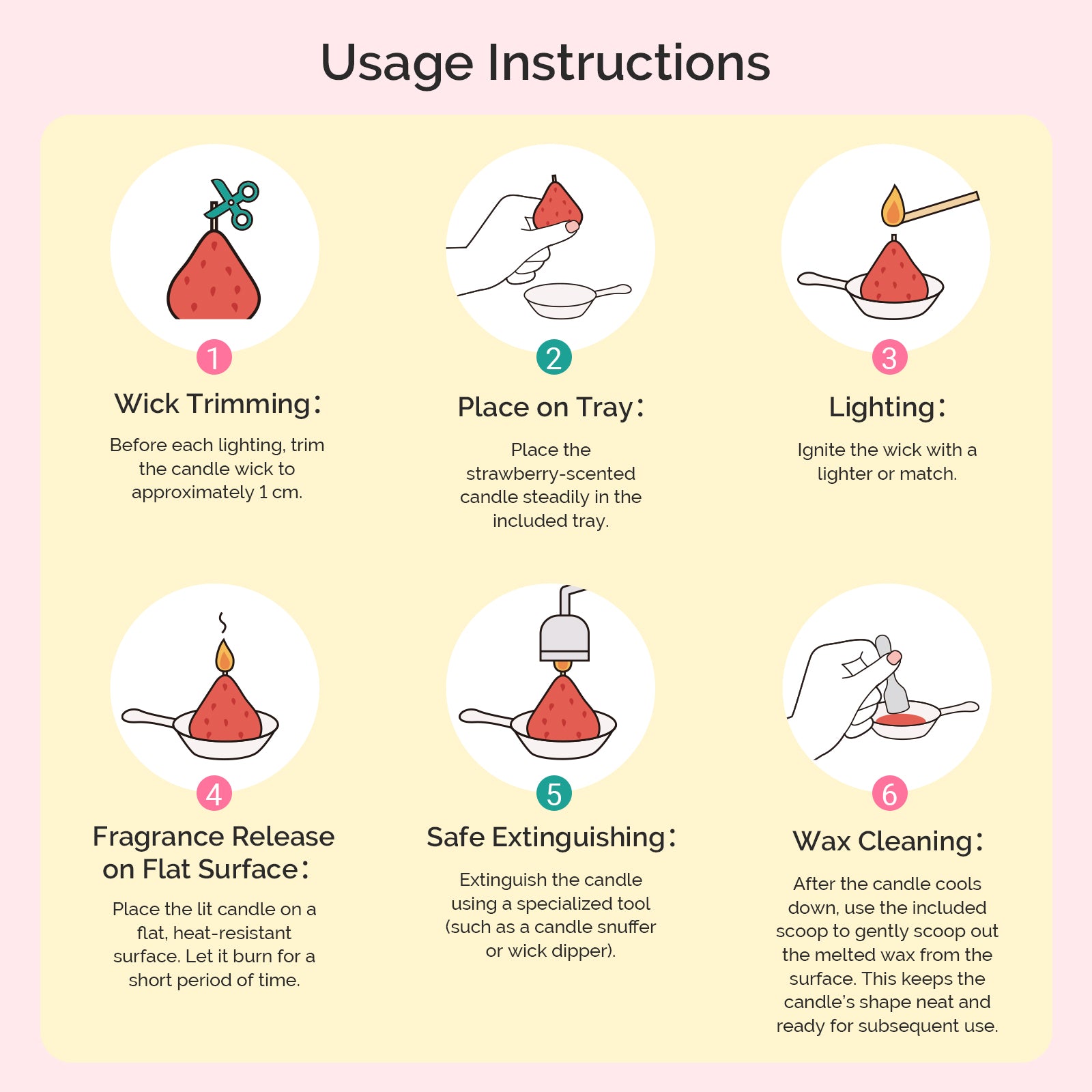 Strawberry-Shaped Scented Candle Gift Set